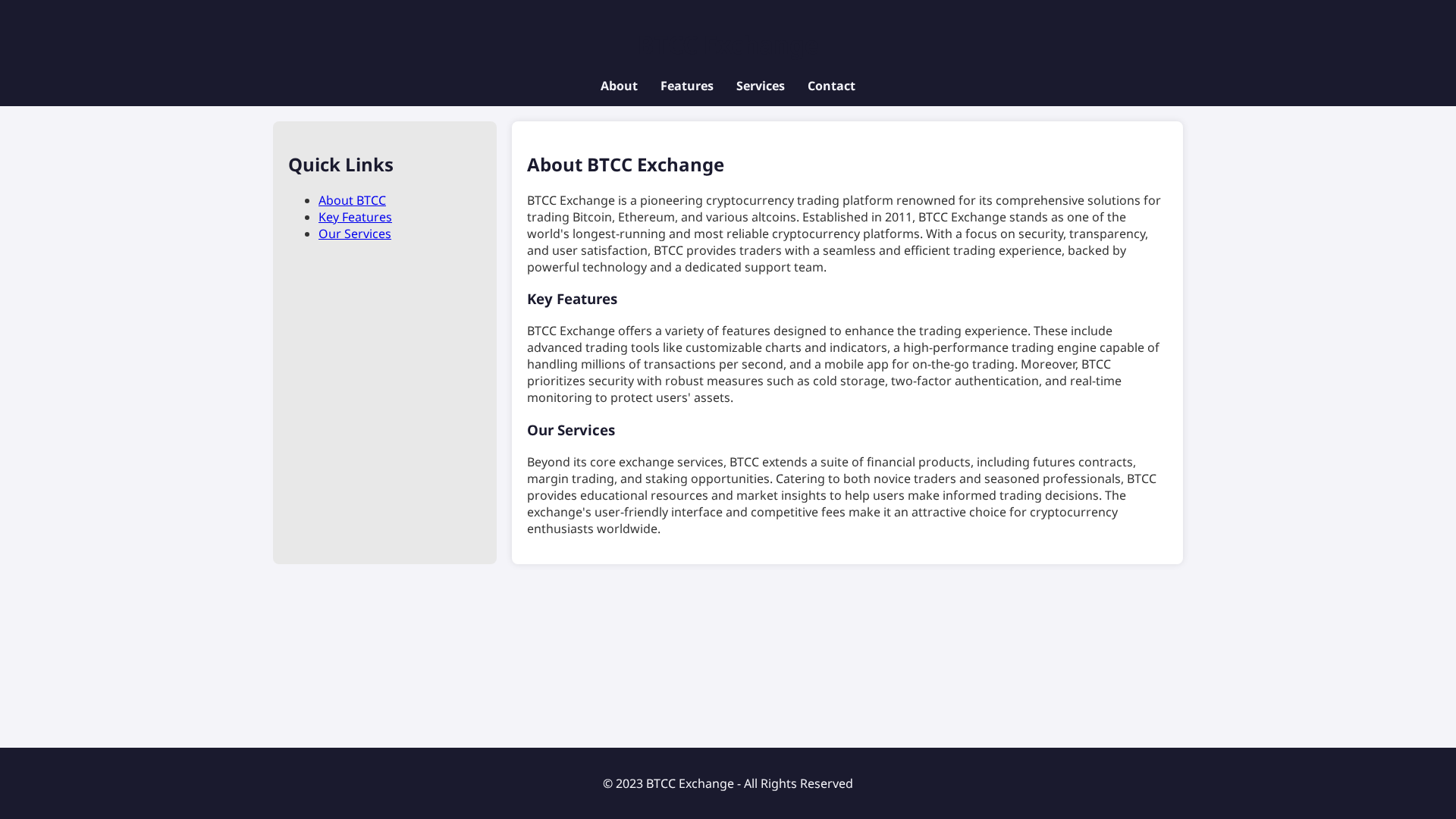 Screenshot of btccexchanger.live