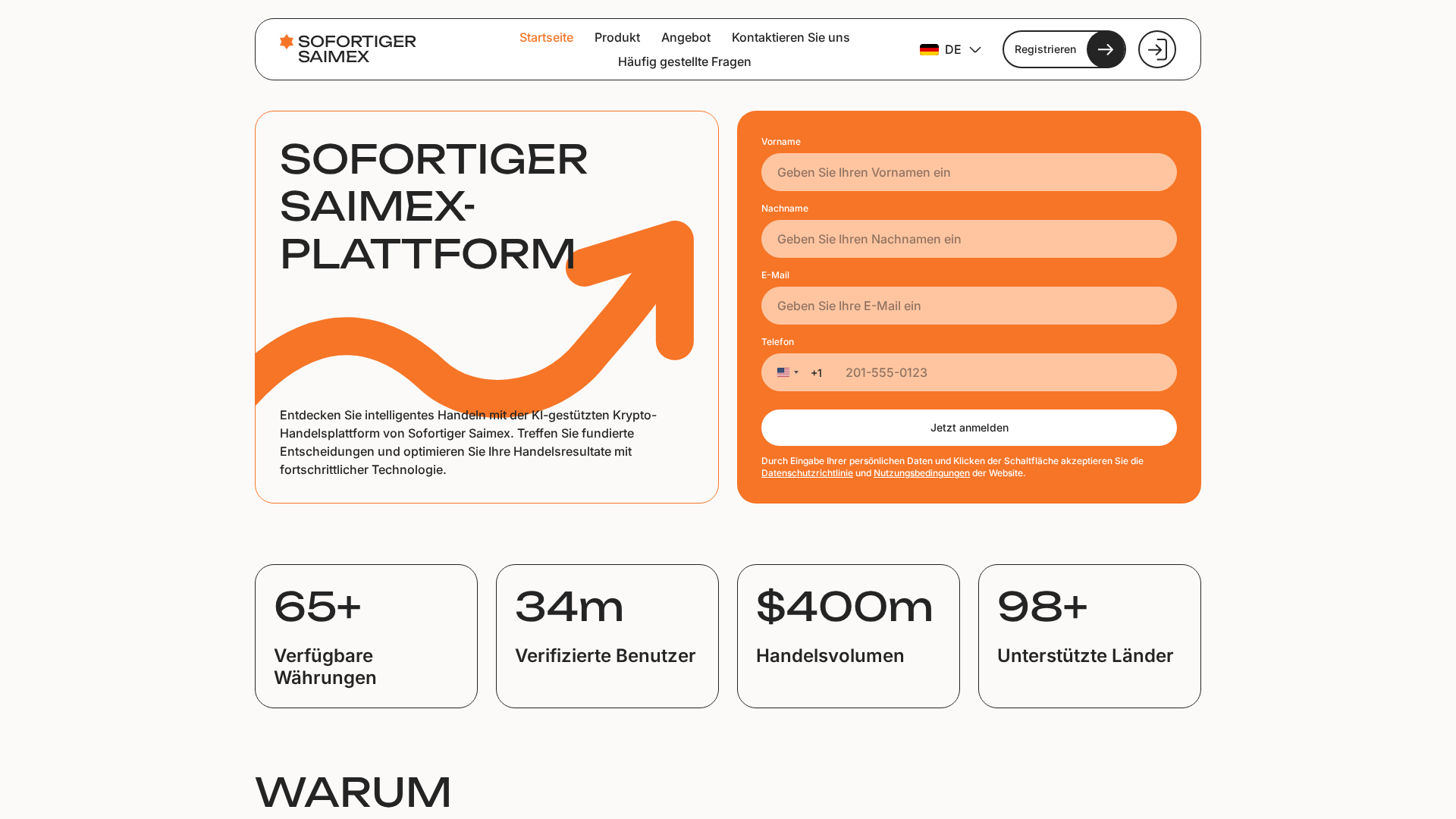 Screenshot of sofortiger-saimex-de.com