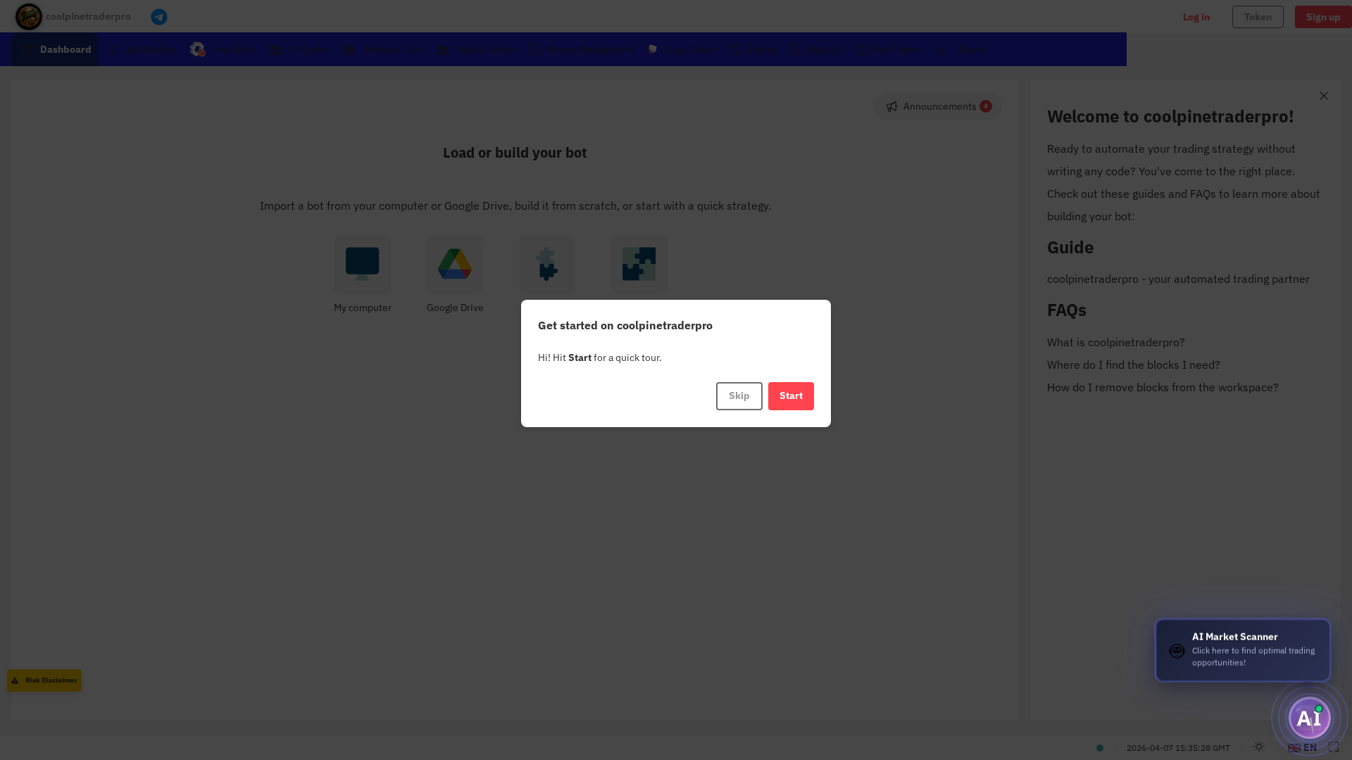 Screenshot of coolpinetrader.site