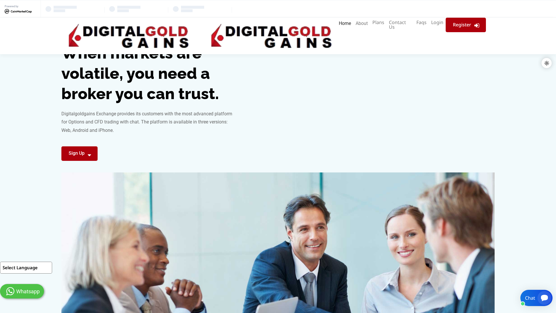 Screenshot of digitalgoldgains.online
