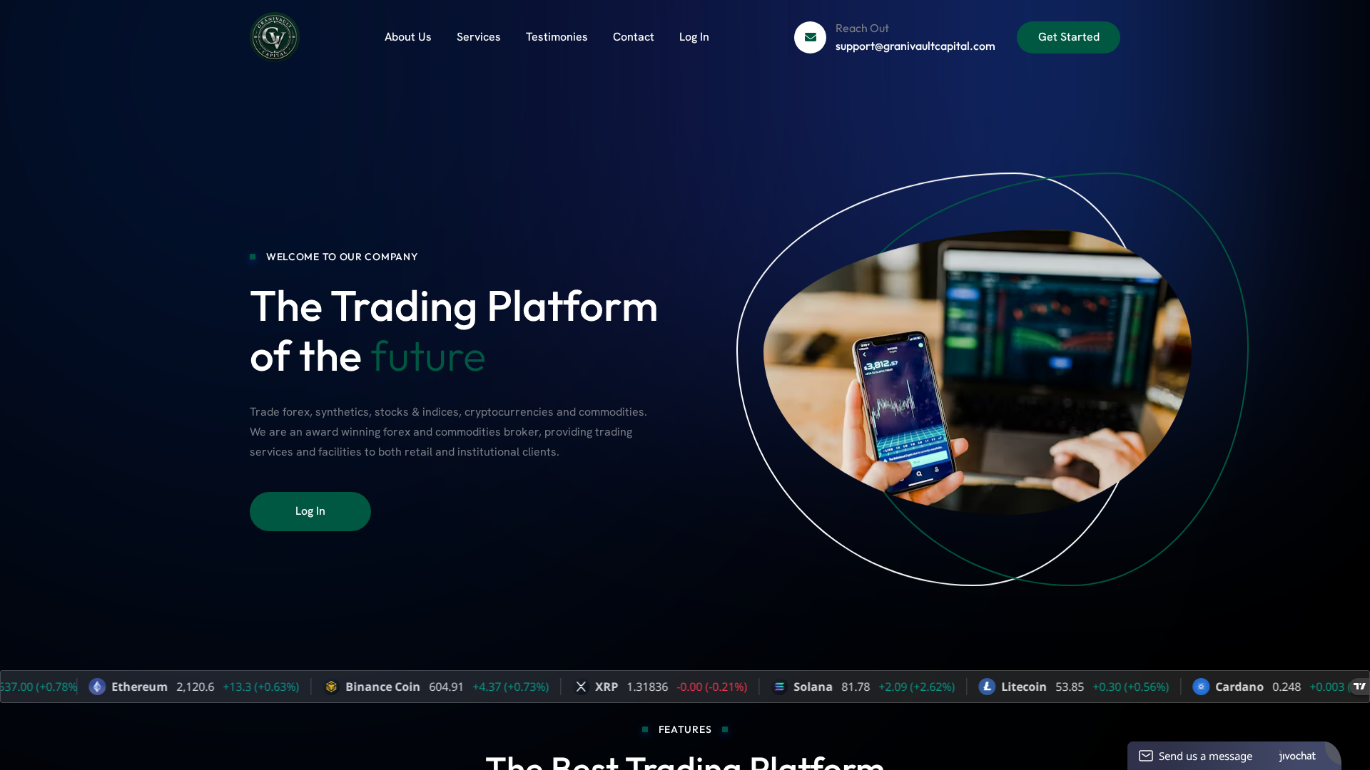 Screenshot of granivaultcapital.com