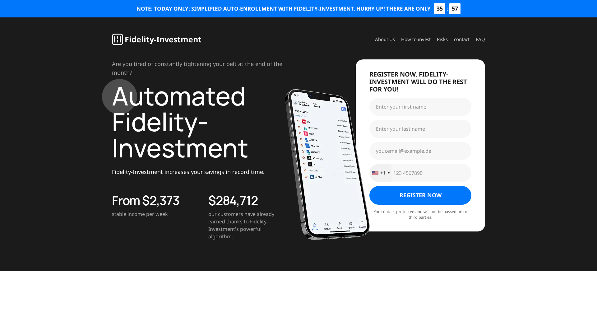 Screenshot of fidelityinvestmenttrade.com