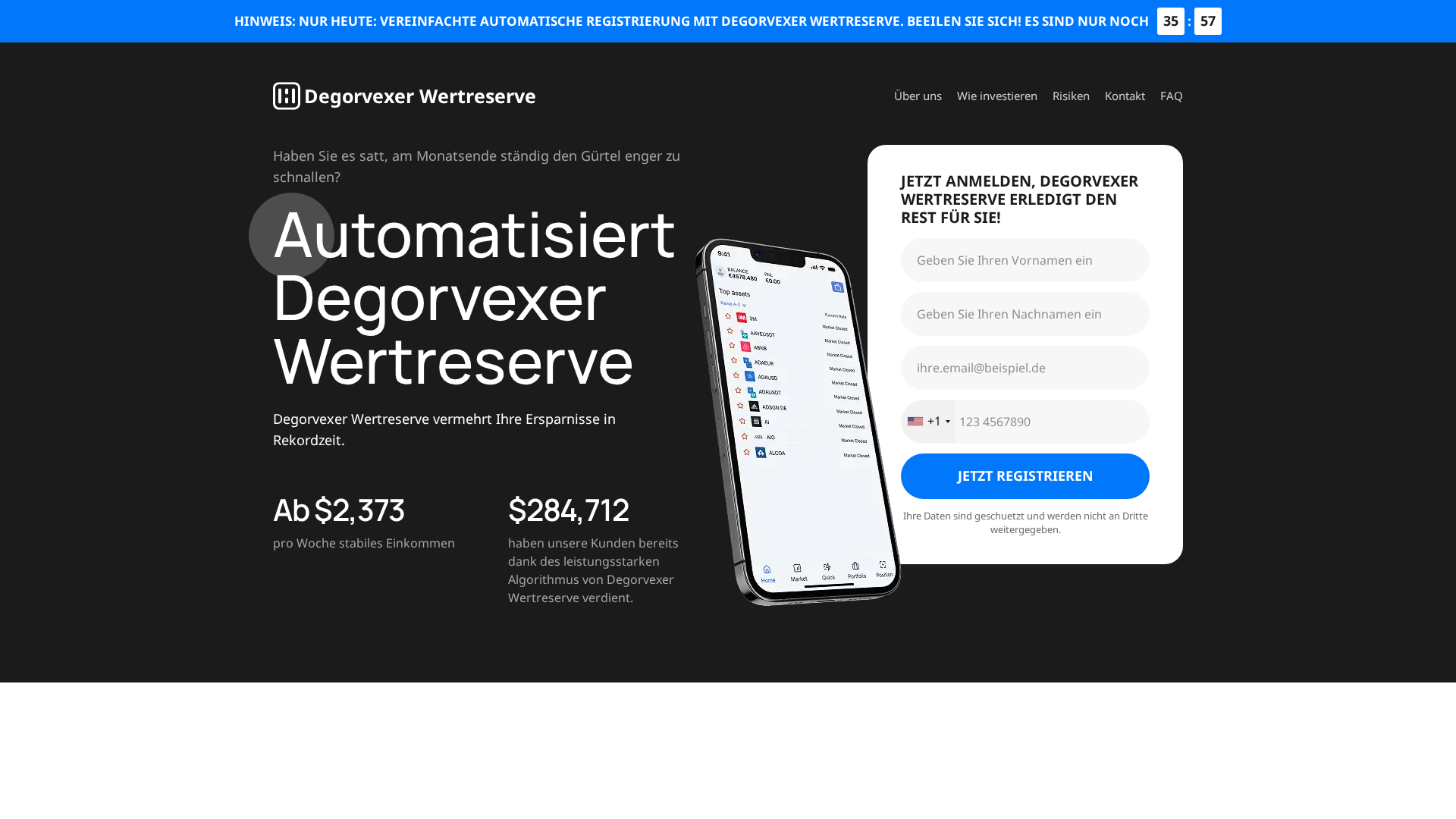 Screenshot of degorvexerwertreserve.de
