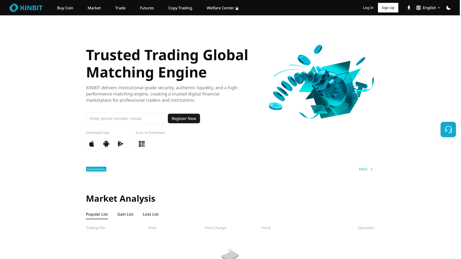 Screenshot of xinbit.cyou