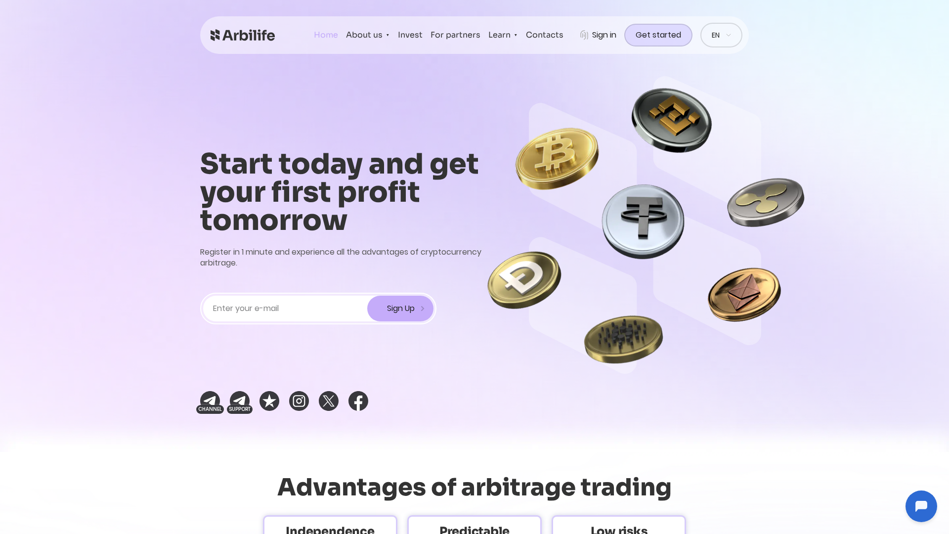 Screenshot of arbilife.org