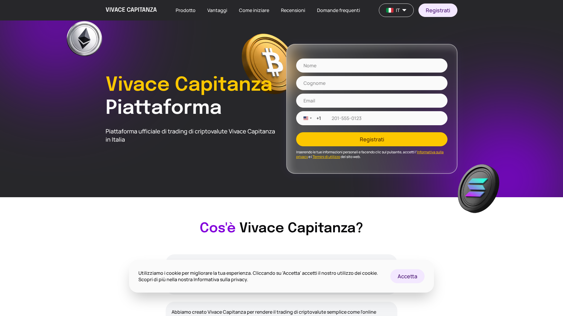 Screenshot of vivace-capitanza.com