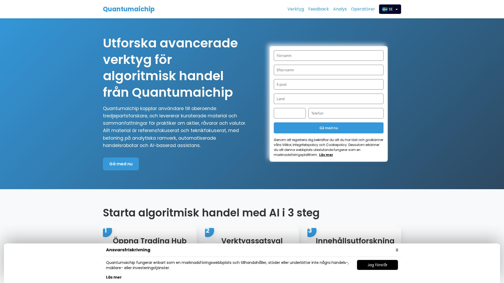 Screenshot of quantumaichip.digital