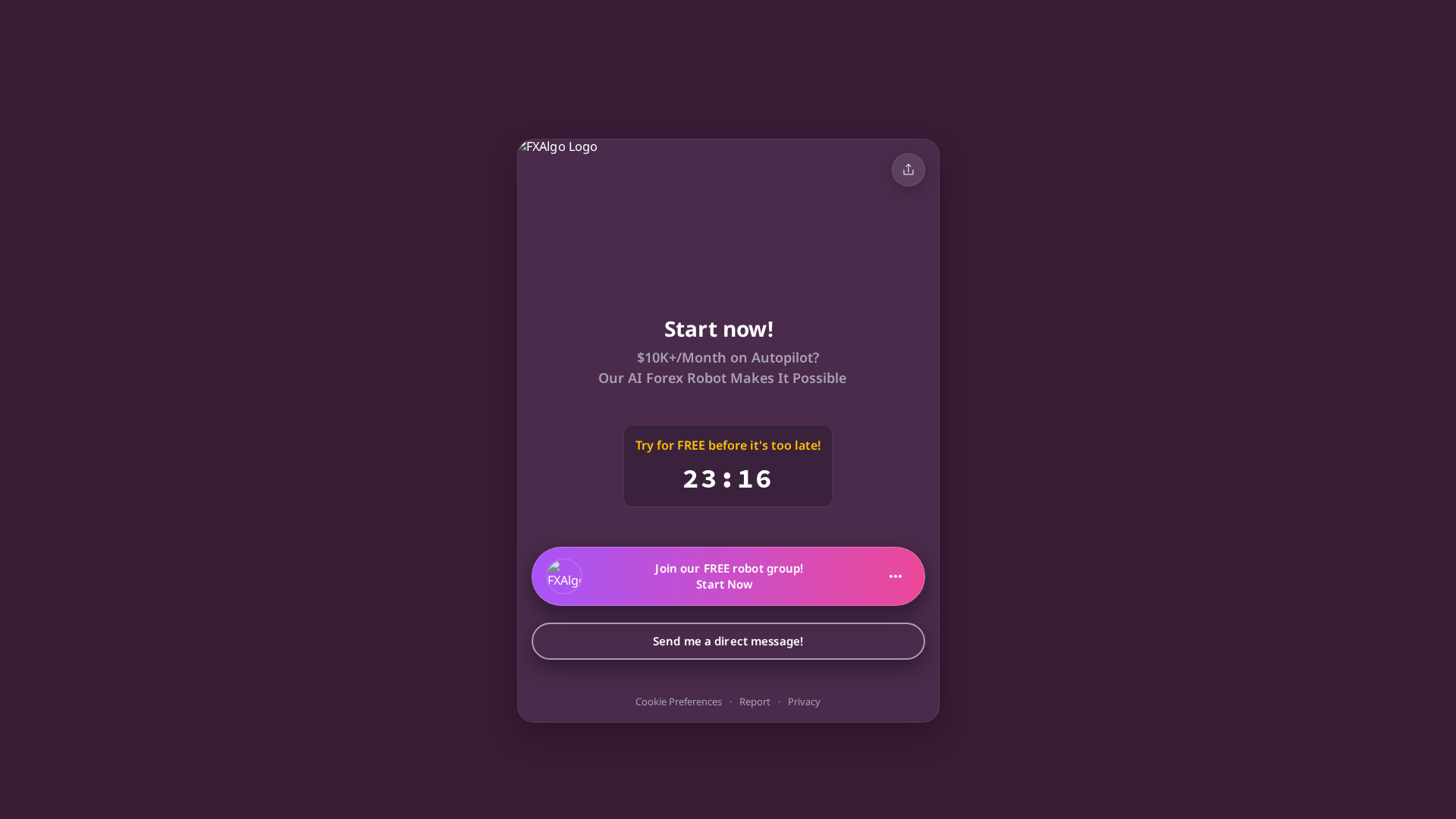Screenshot of forexalgo.uk