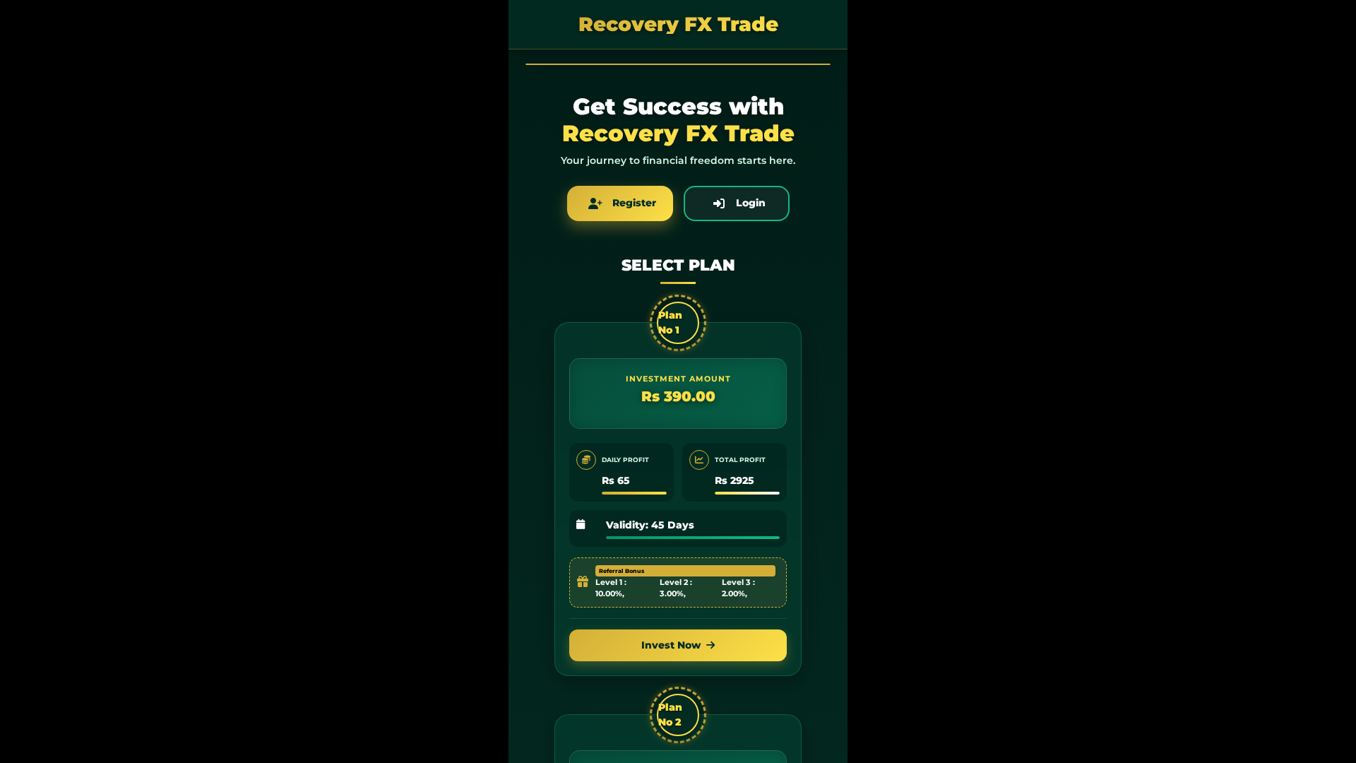 Screenshot of recoveryfx-trade.site