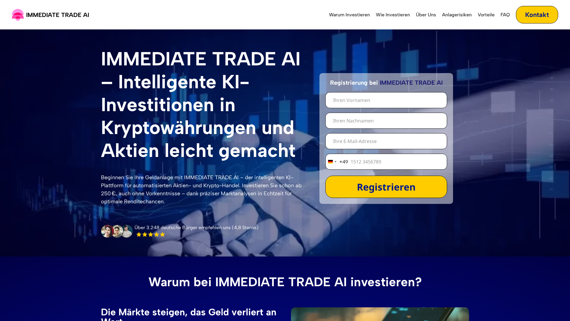 Screenshot of immediate-trade-ai.com