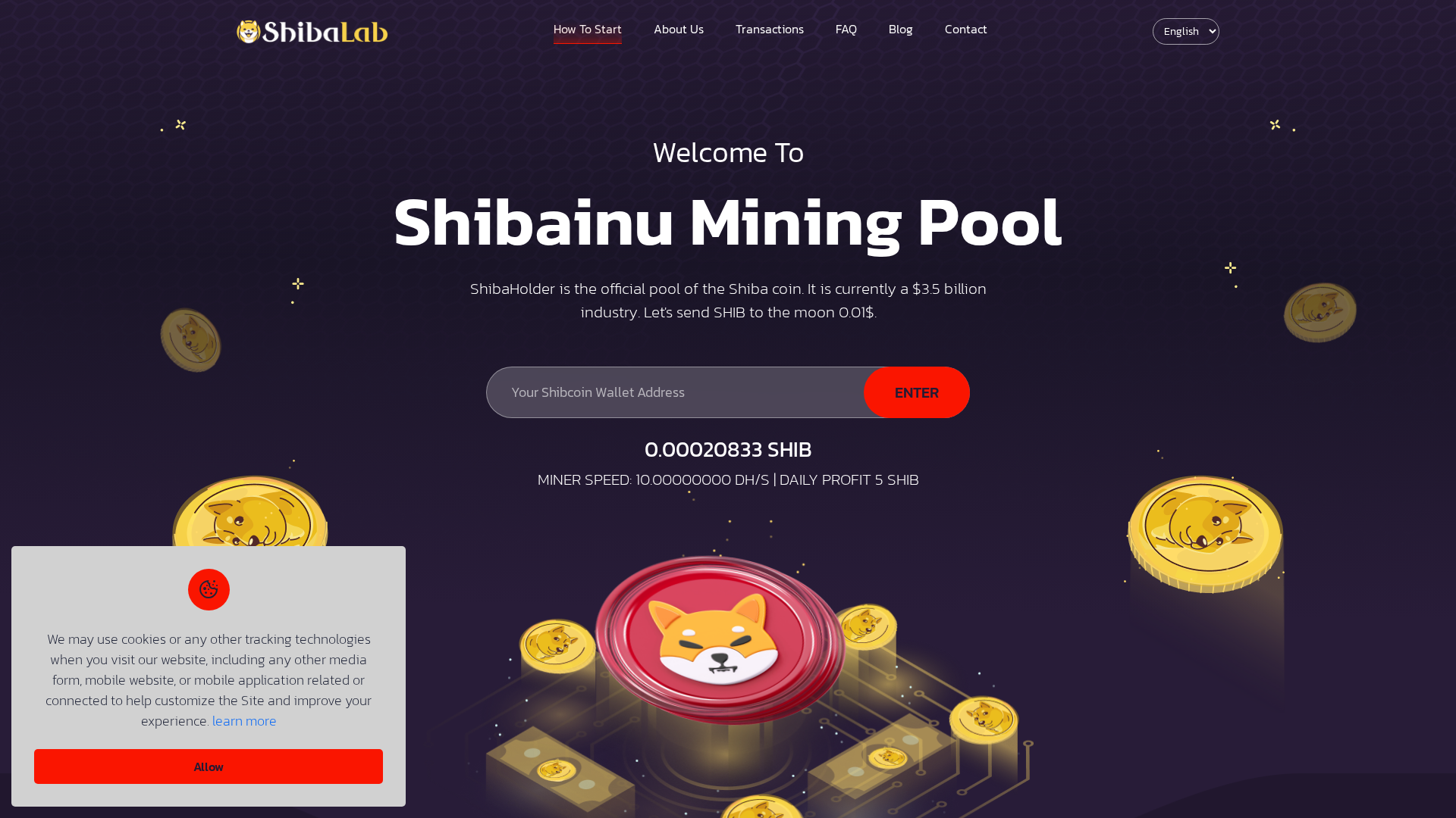 Screenshot of shibaholder.com