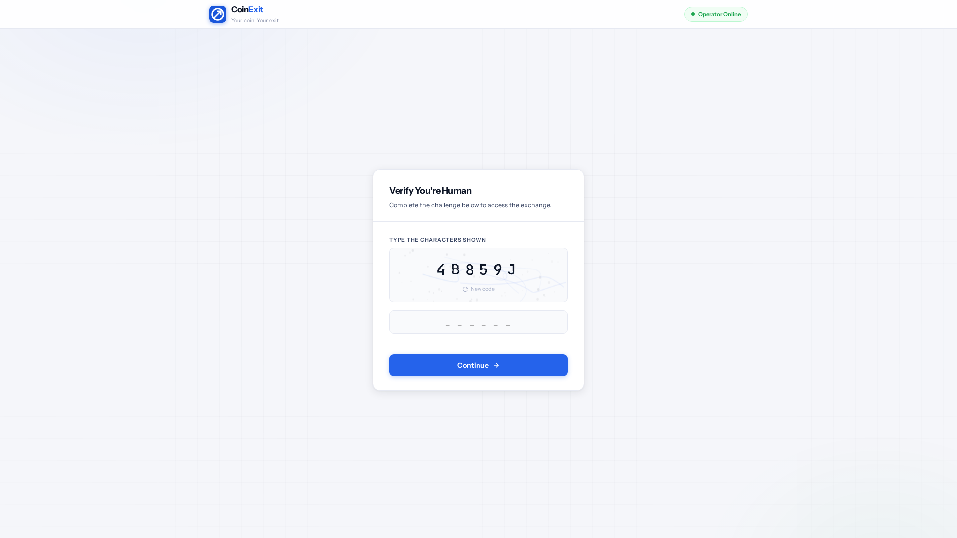 Screenshot of coinexit.exchange