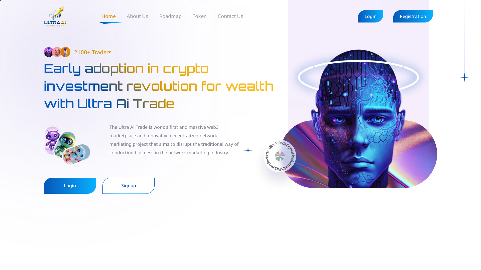 Screenshot of ultraaitrade.com