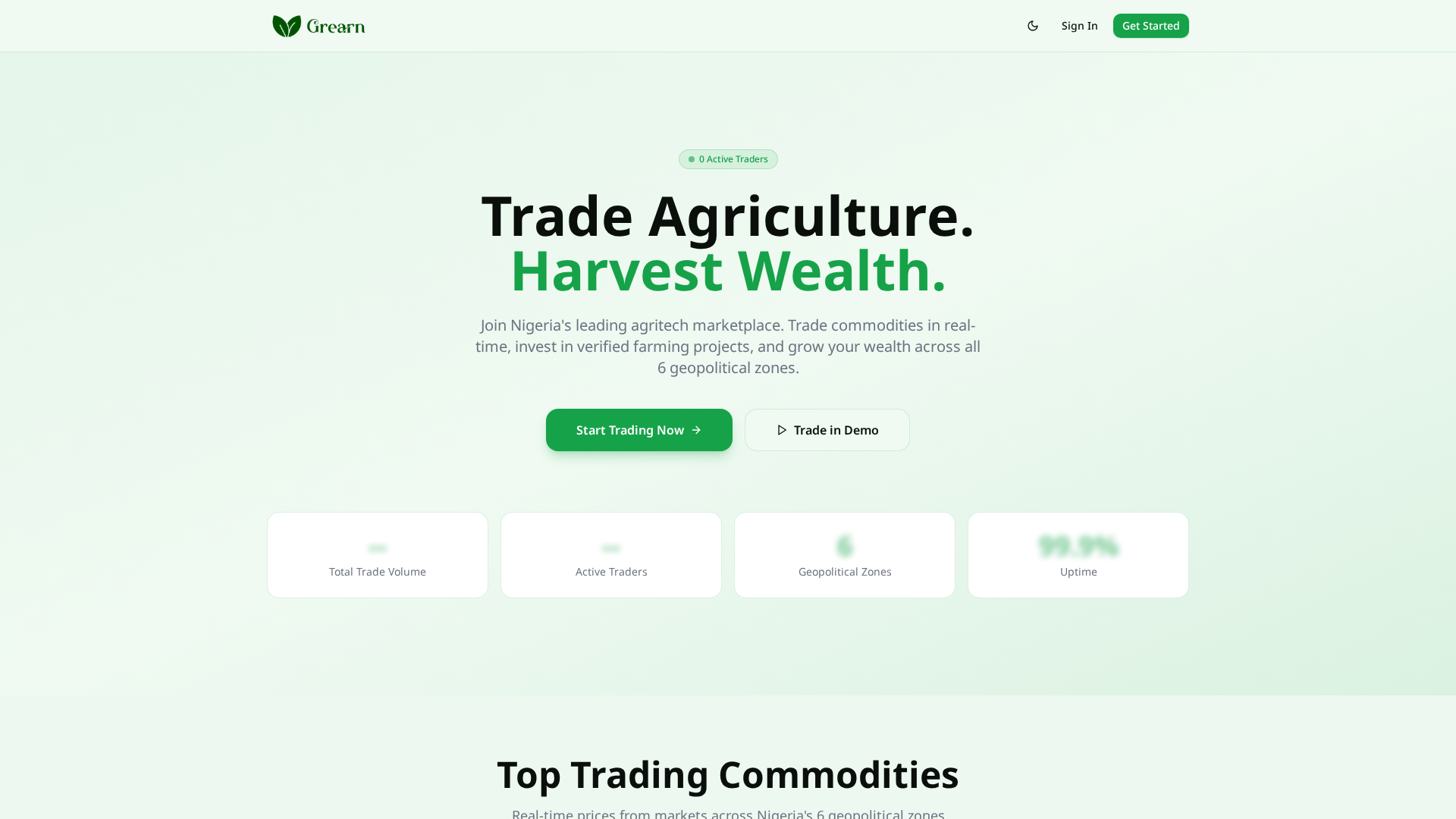 Screenshot of grearn.app