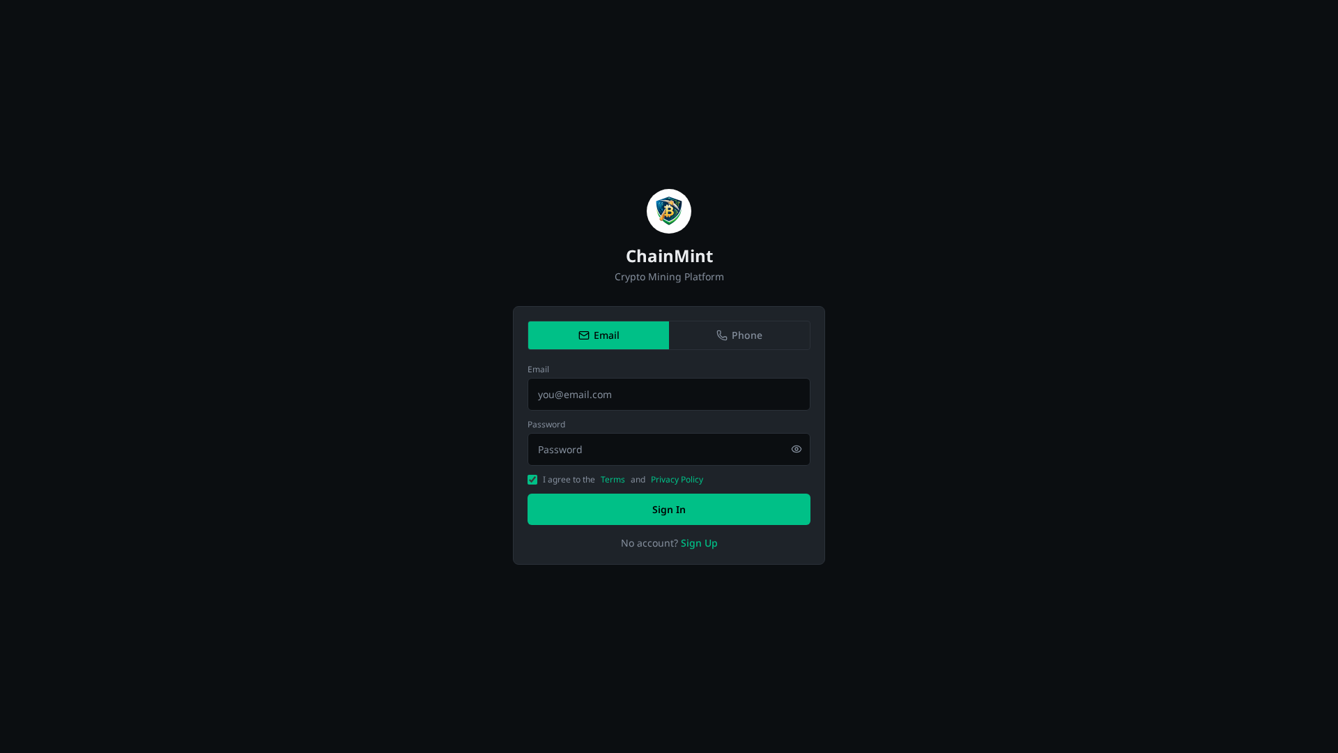 Screenshot of chainmint.net
