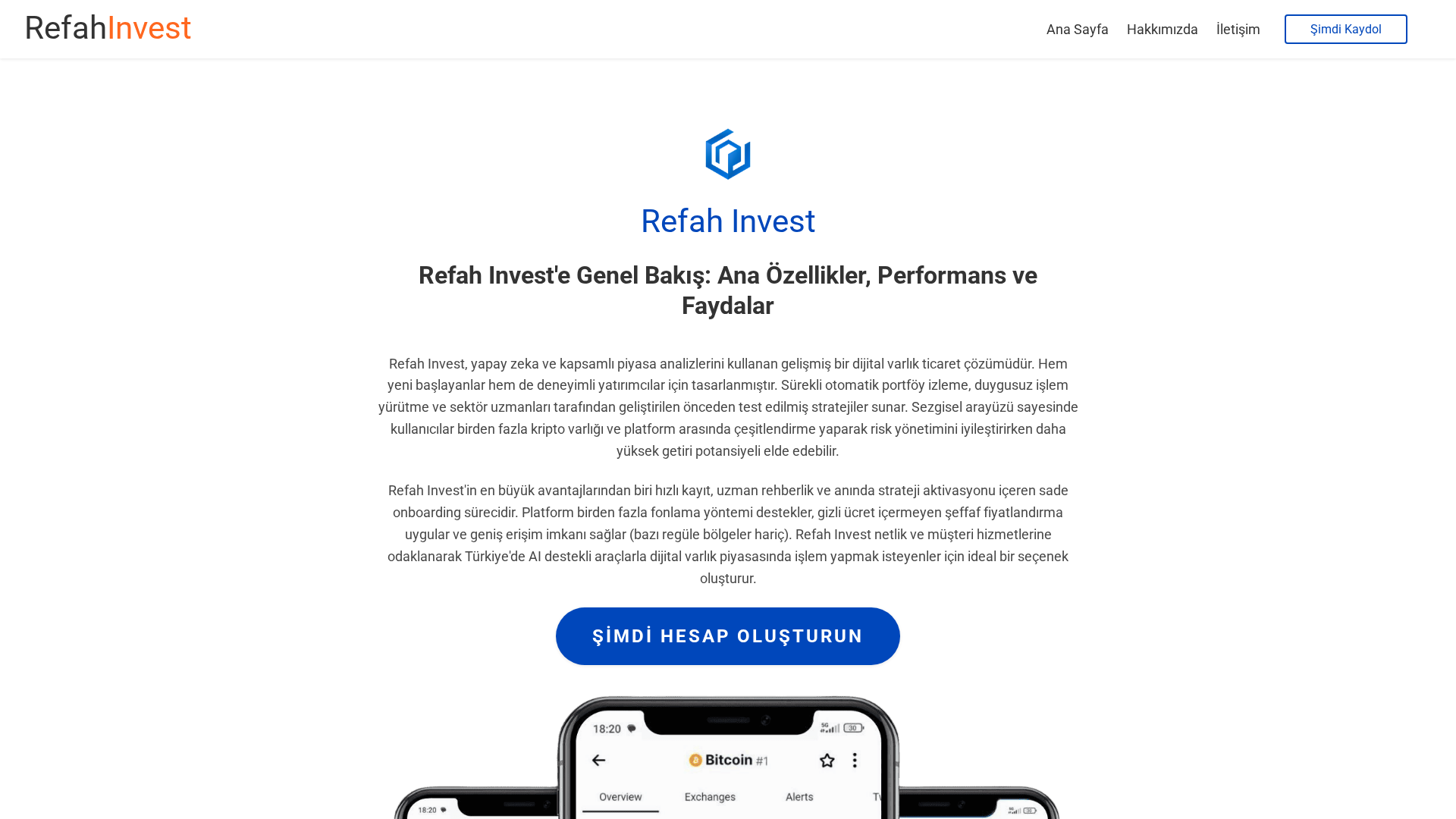 Screenshot of refahinvest-ai.com