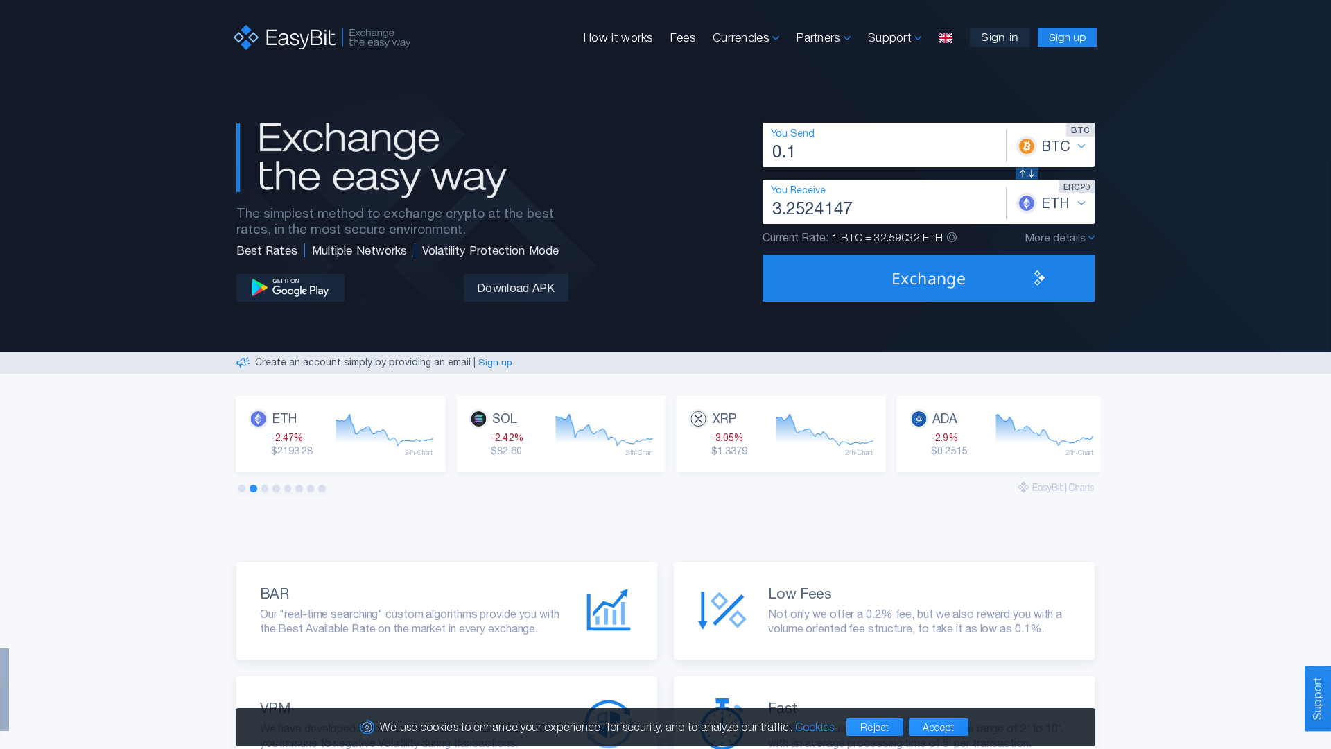 Screenshot of easybitinvesting.com