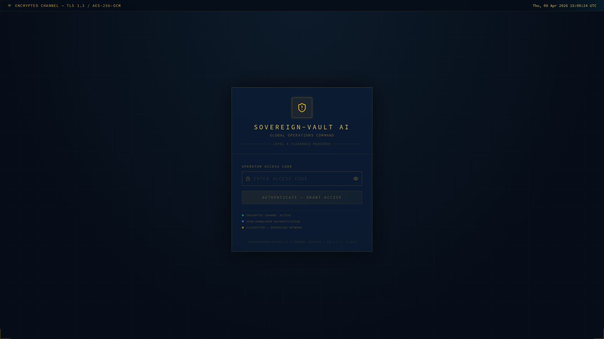 Screenshot of sovereign-vault.ai