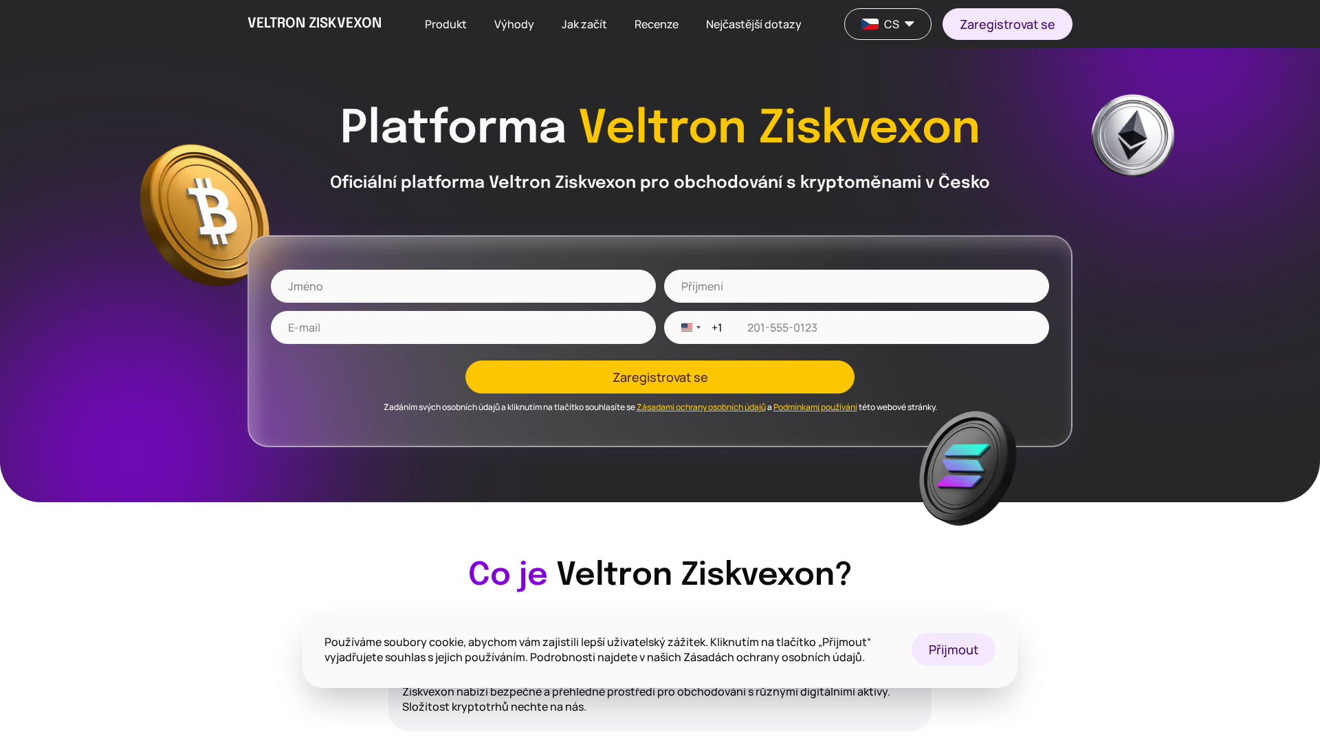 Screenshot of veltron-ziskvexon.com