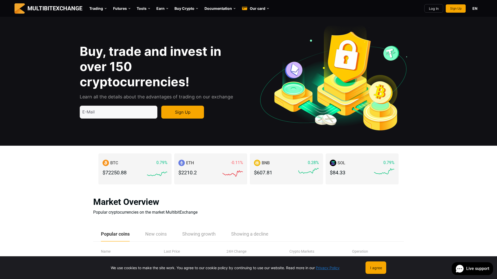 Screenshot of multibit-exchange.com