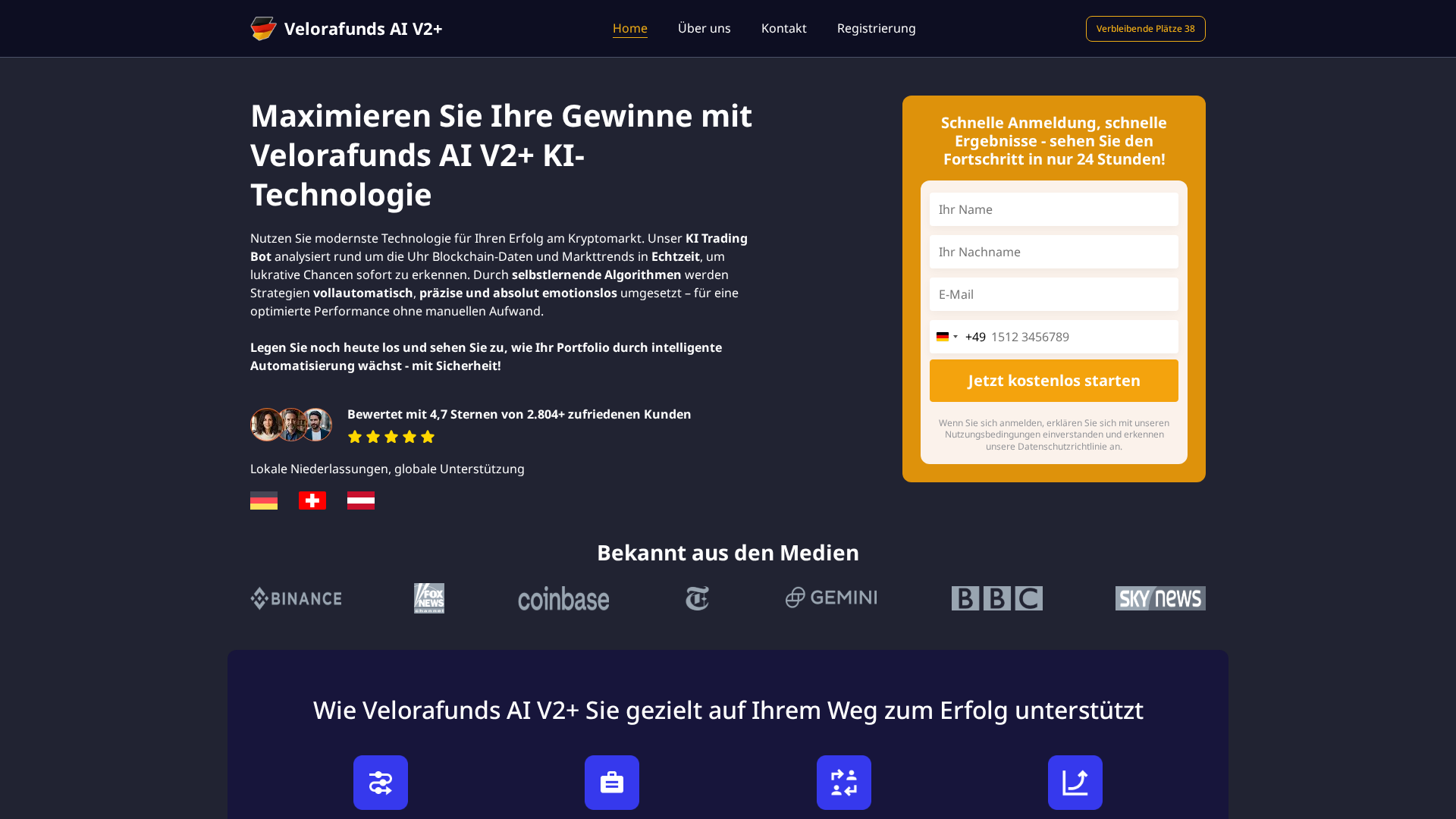 Screenshot of velorafundsaiv2.de