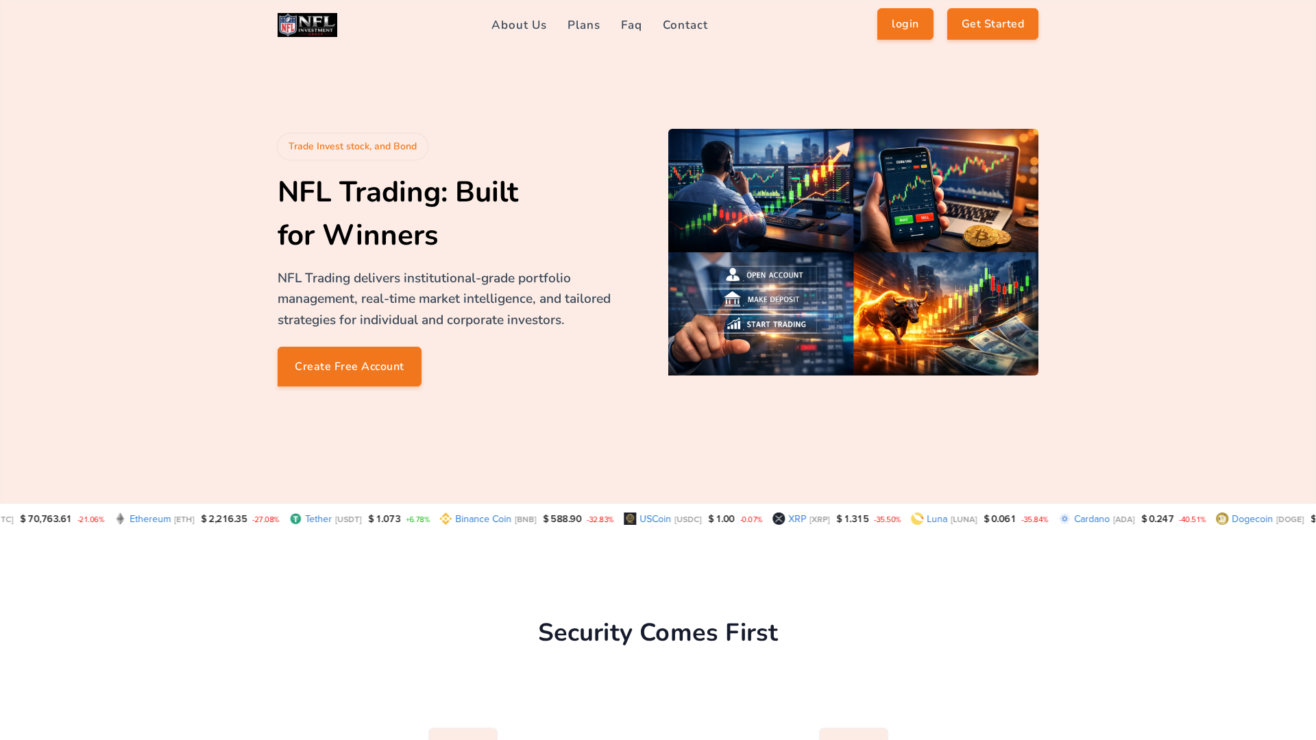 Screenshot of nfltrading.us