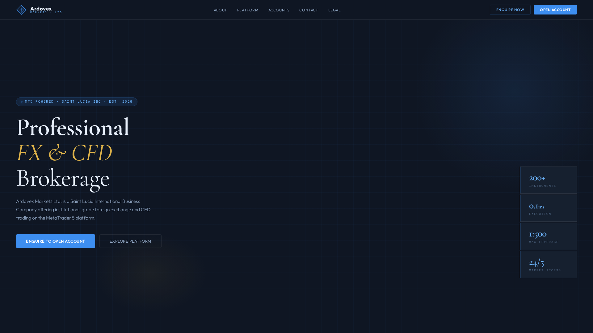 Screenshot of ardovex.com