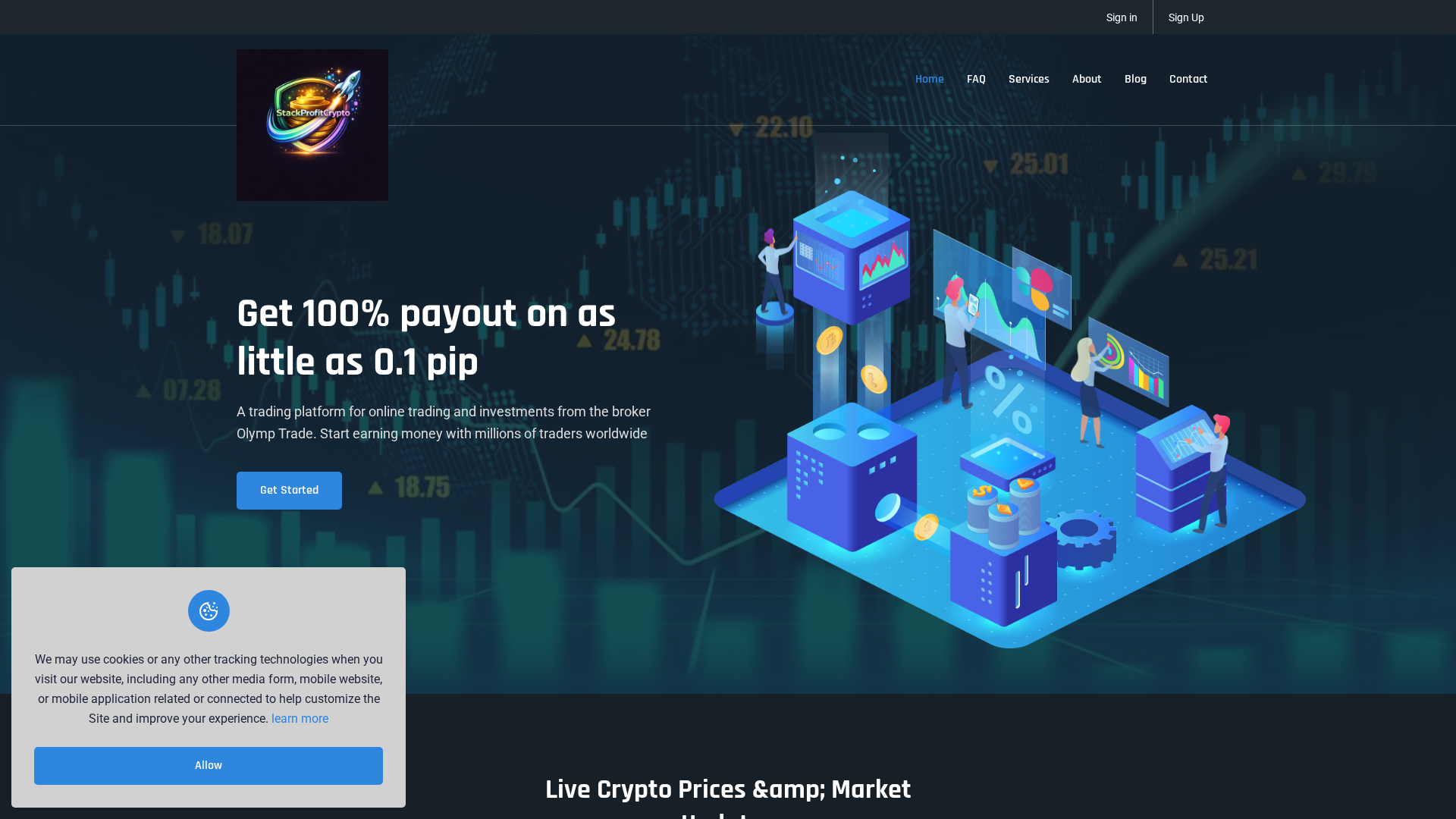 Screenshot of stackprofitcrypto.com