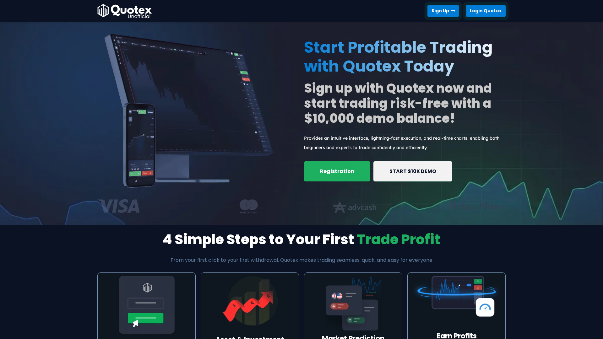 Screenshot of quotexpak.com.pk