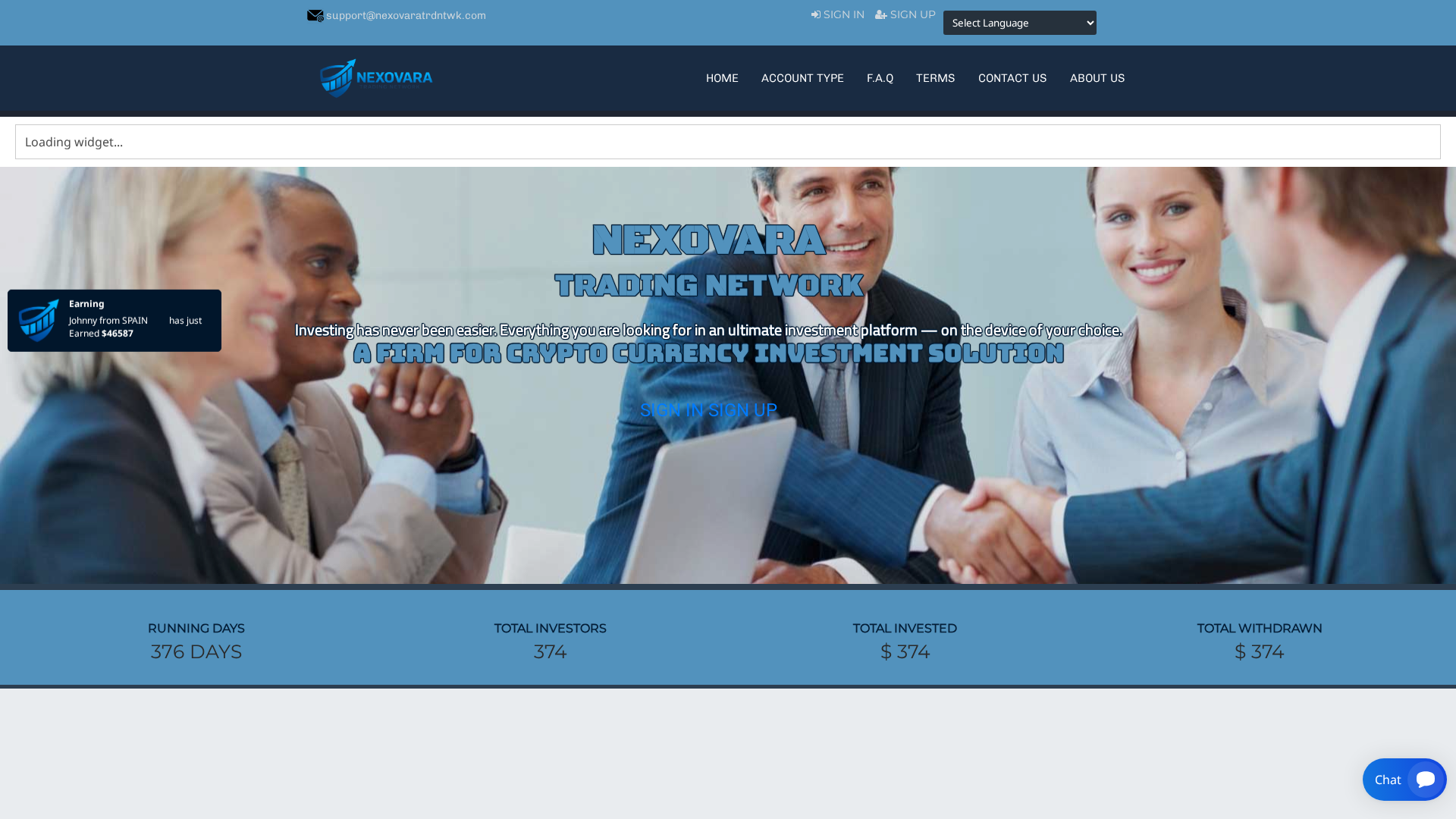 Screenshot of nexovaratrdntwk.com