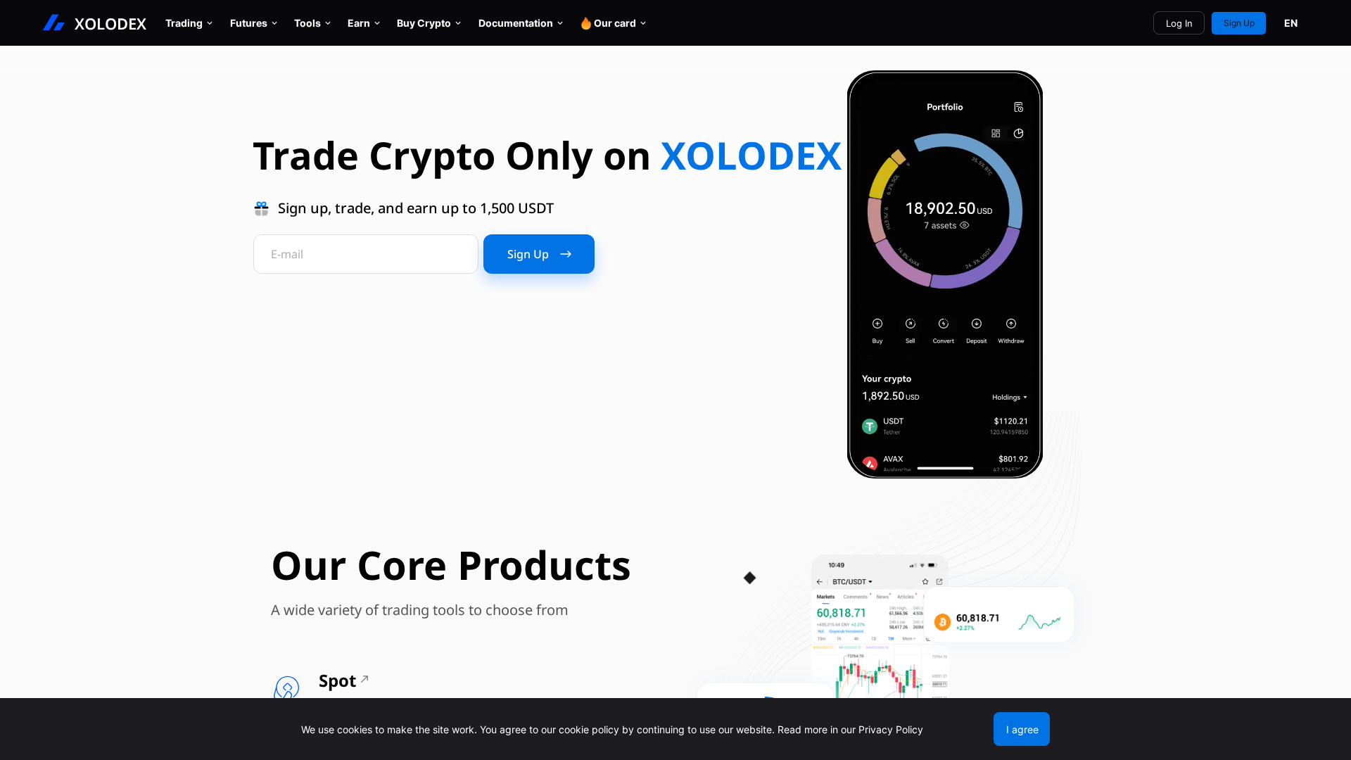 Screenshot of xolodex.com