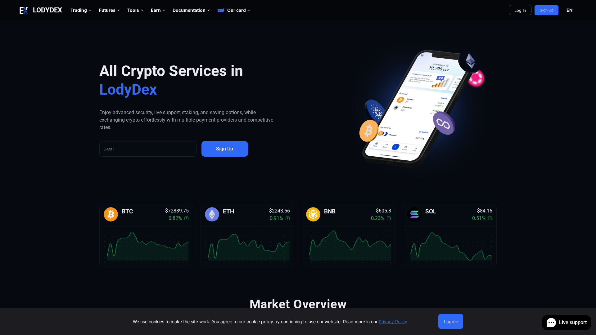 Screenshot of lodydex.io