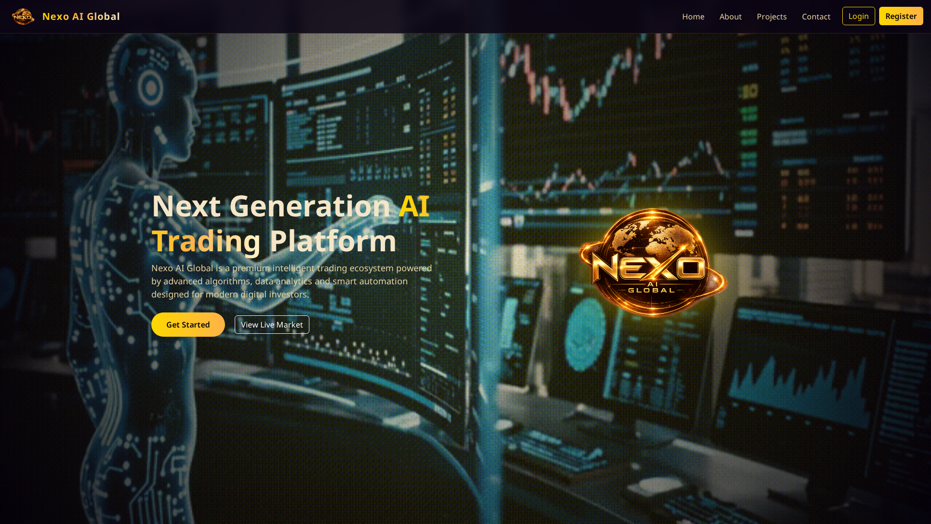 Screenshot of nexoaiglobal.live