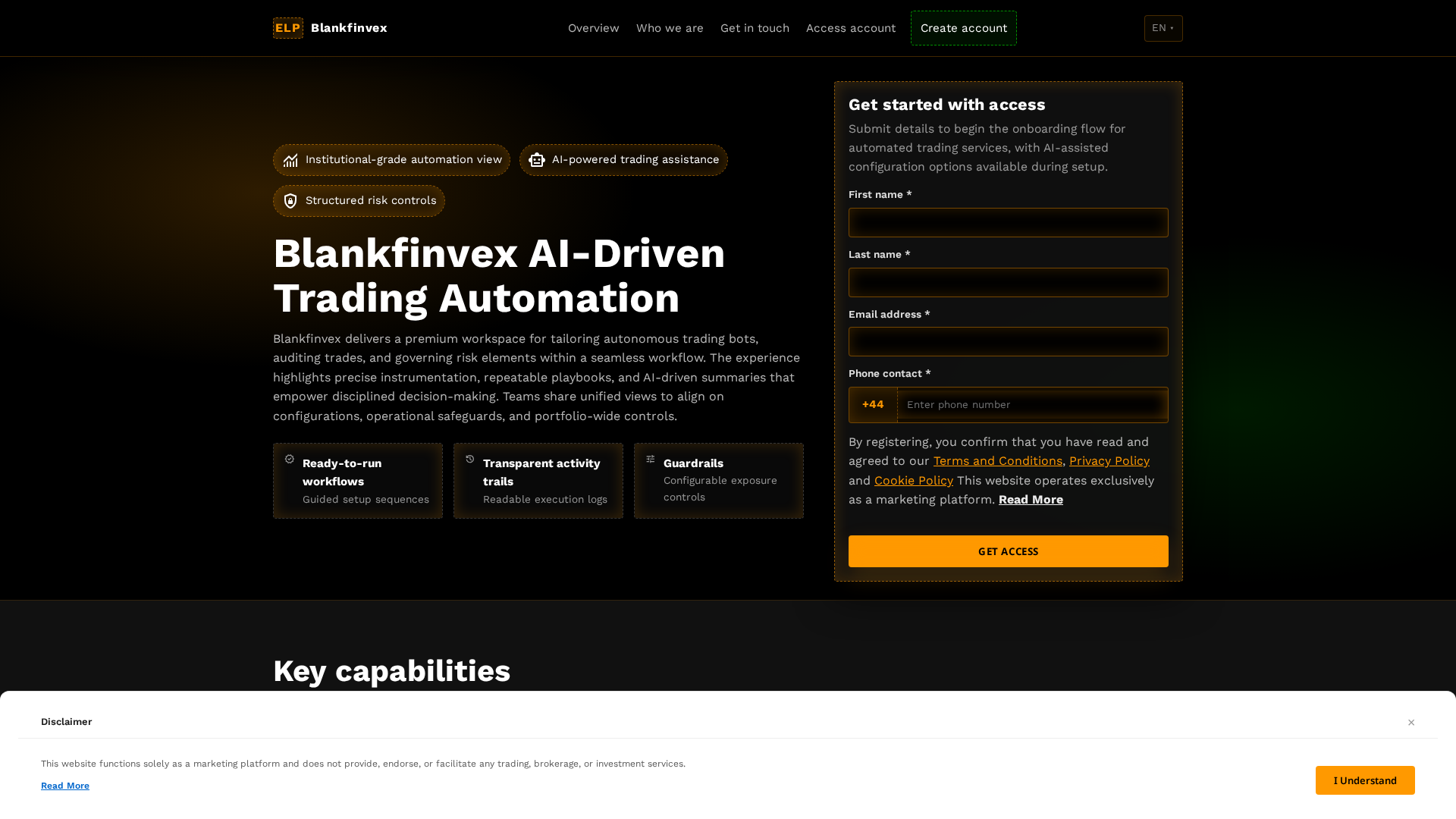 Screenshot of blankfinvexsoftware.com