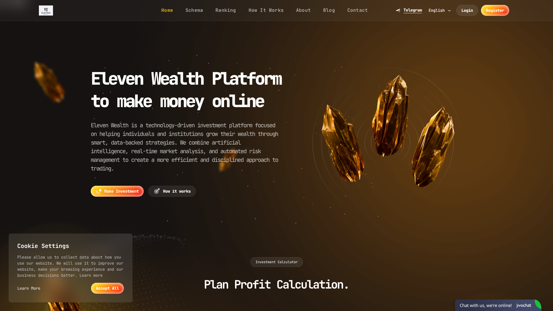 Screenshot of elevenwealth.top