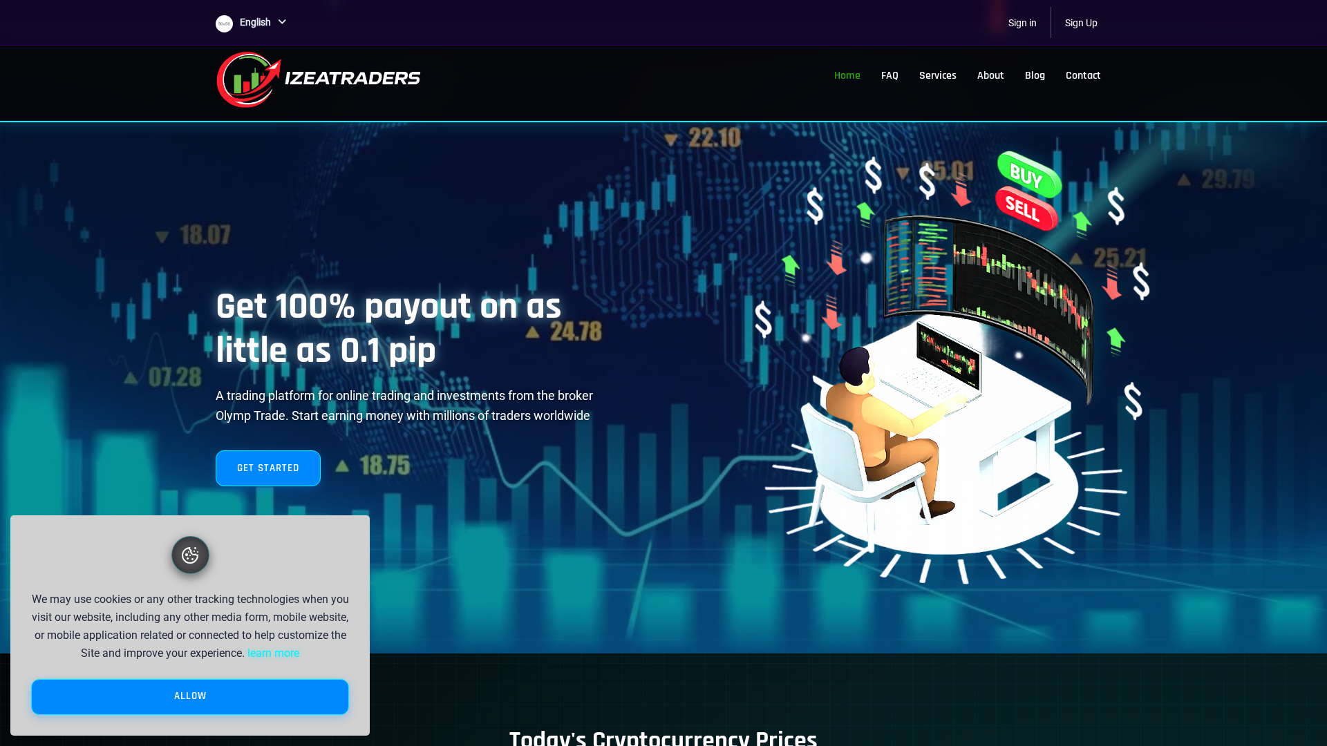 Screenshot of izeatraders.org