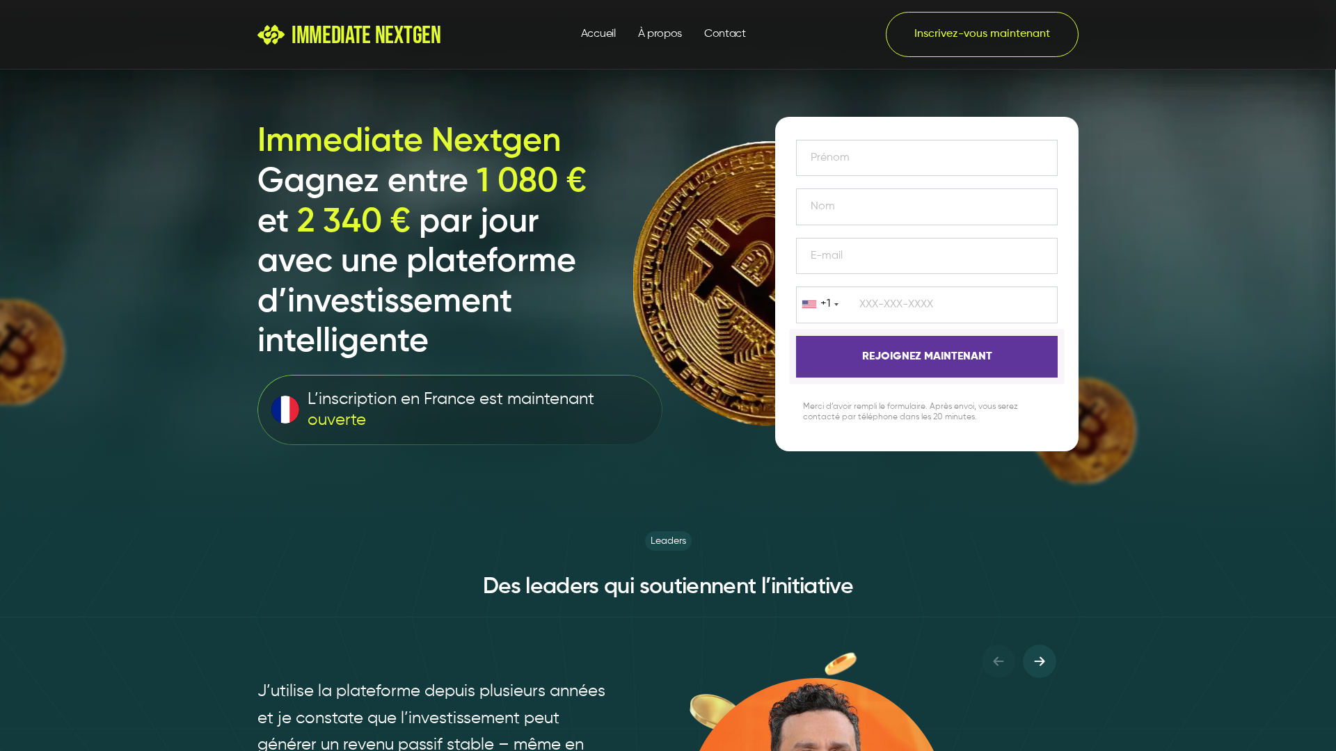Screenshot of immediatenextgen-fr.net