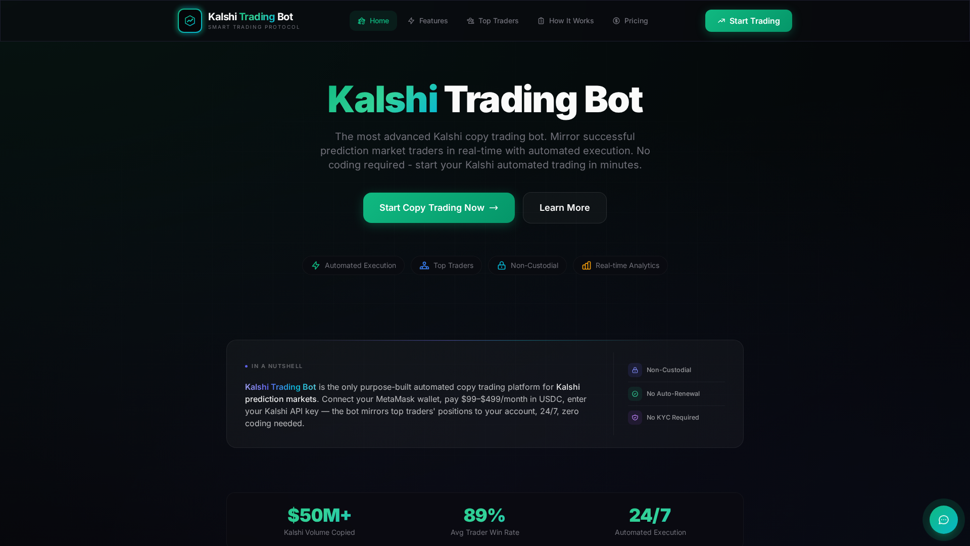 Screenshot of kalshitradingbot.app