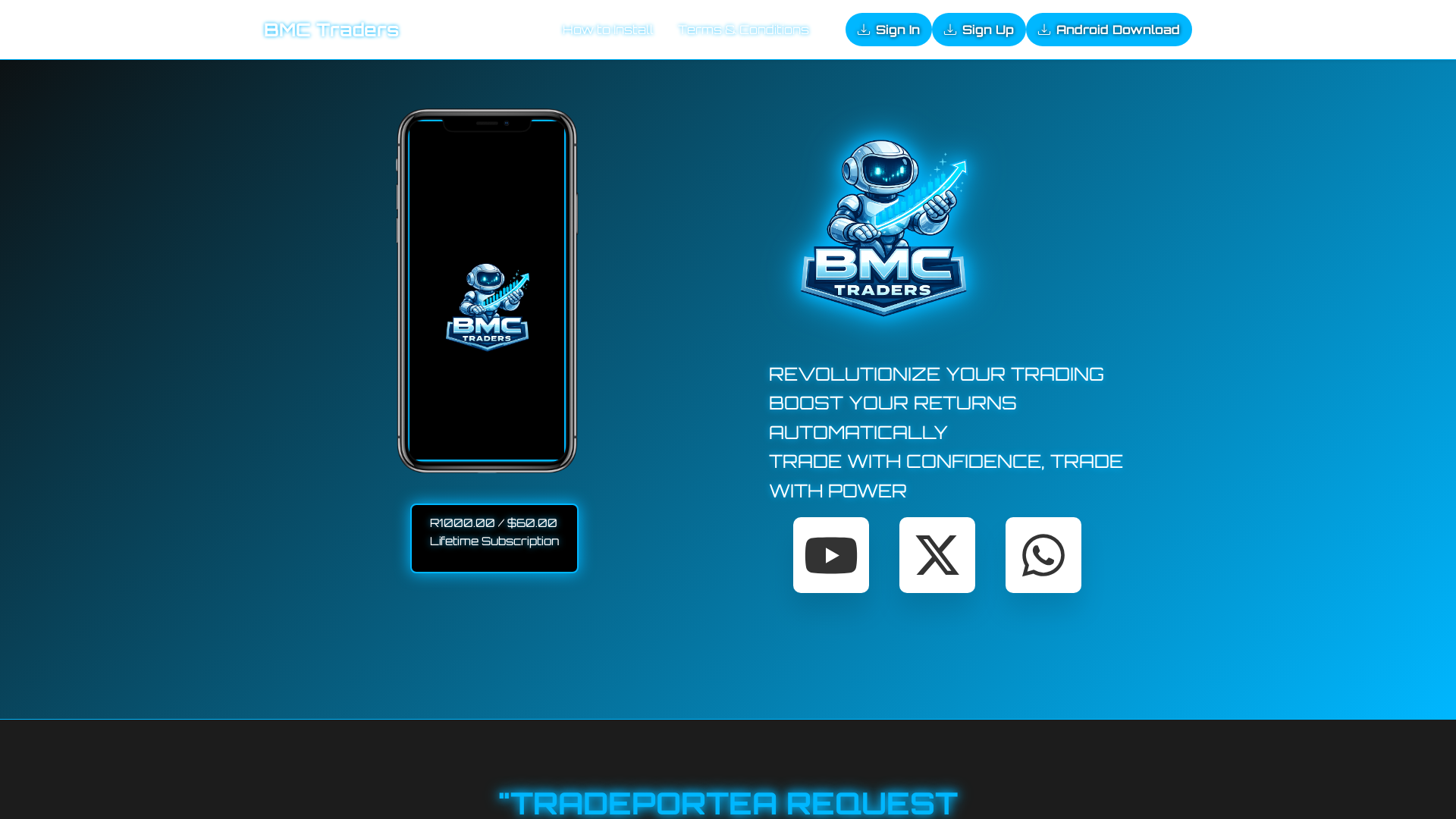 Screenshot of bmctrading.co.za