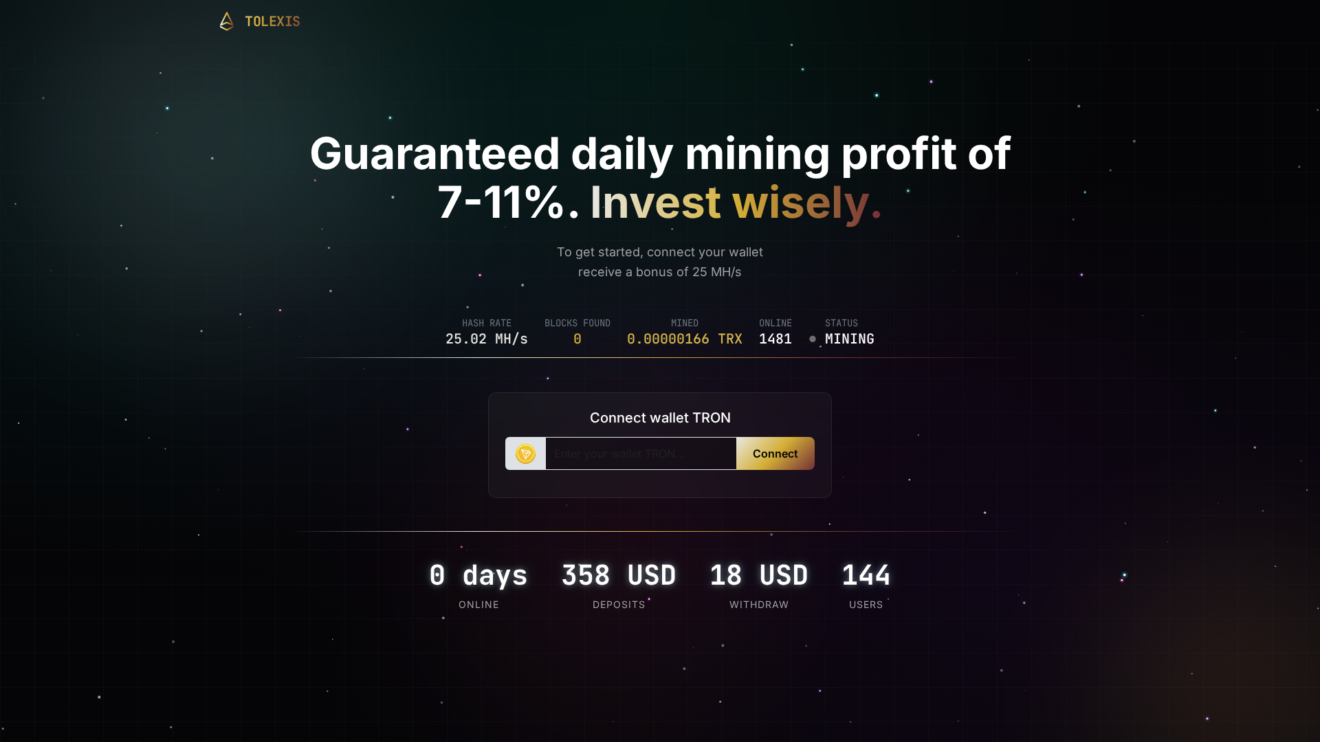 Screenshot of tolexis.com