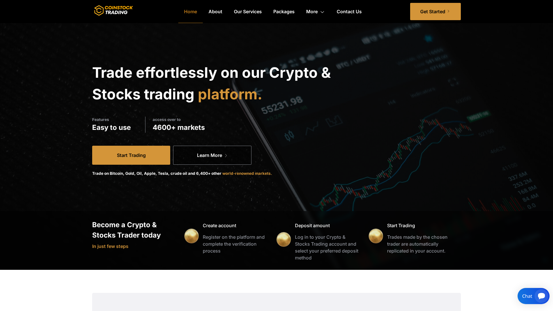 Screenshot of coinstocktrading.net