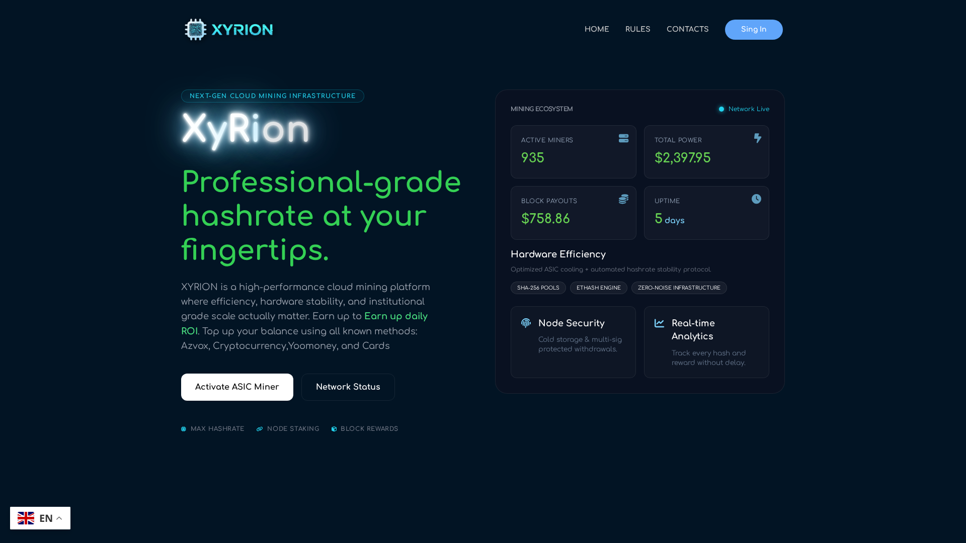 Screenshot of xyrion.site