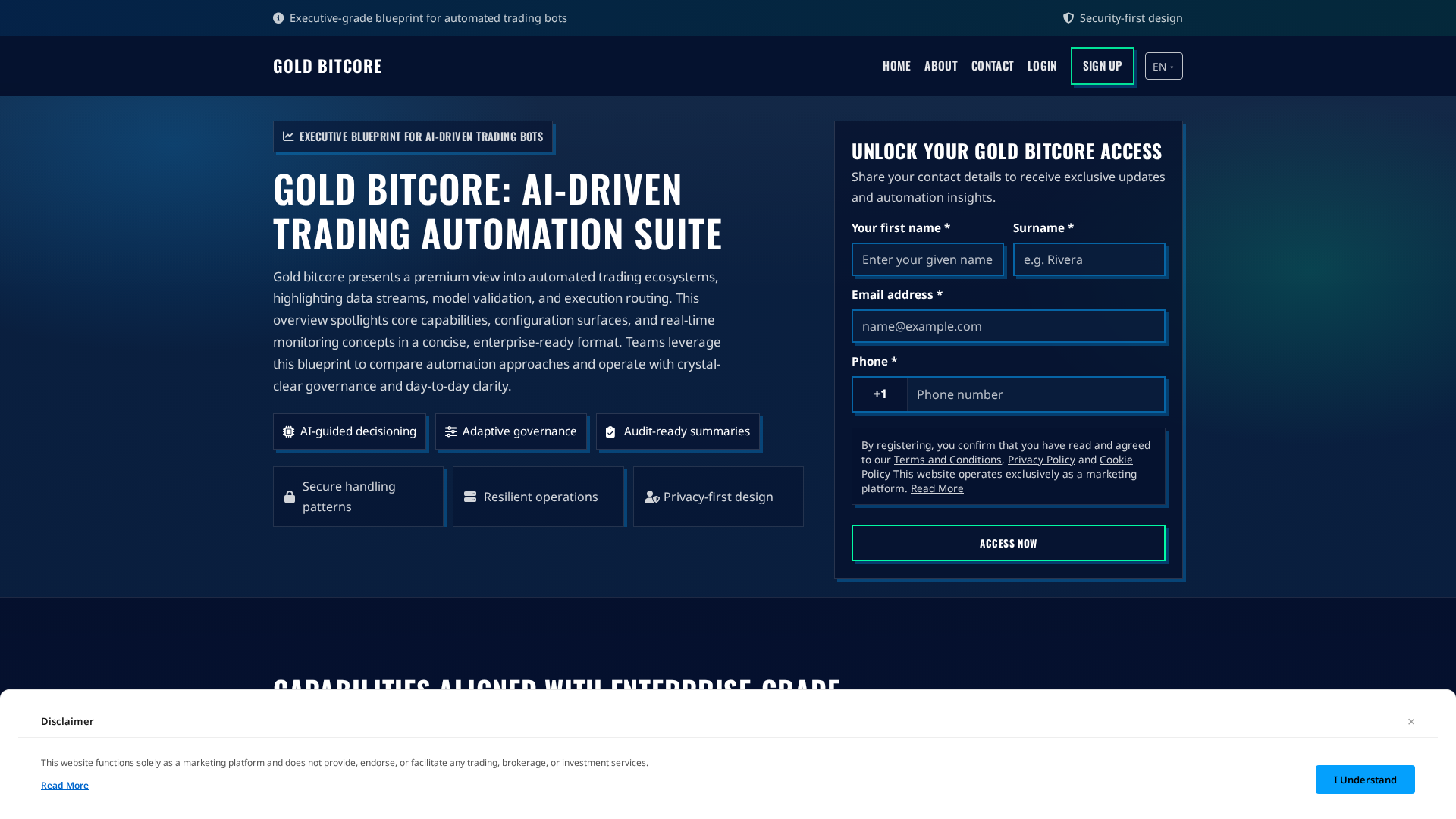 Screenshot of goldbitcore.pro