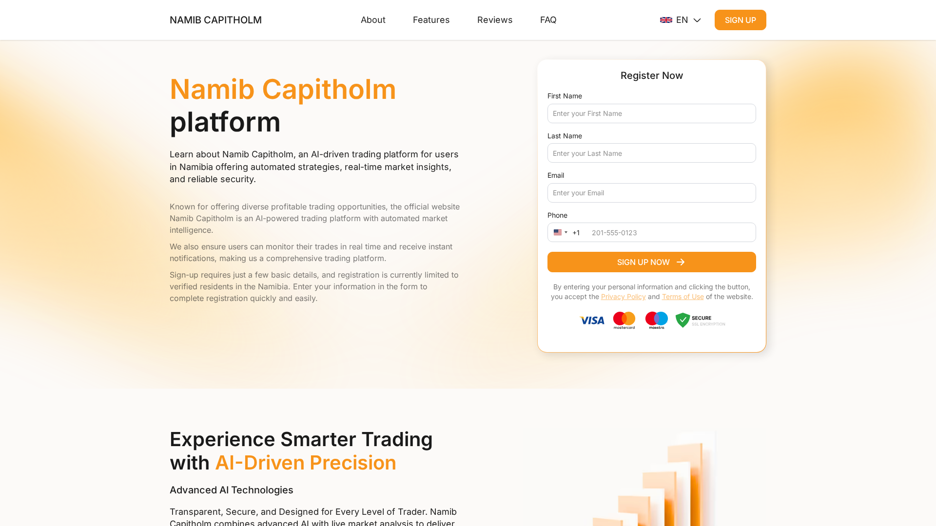Screenshot of namib-capitholm.com