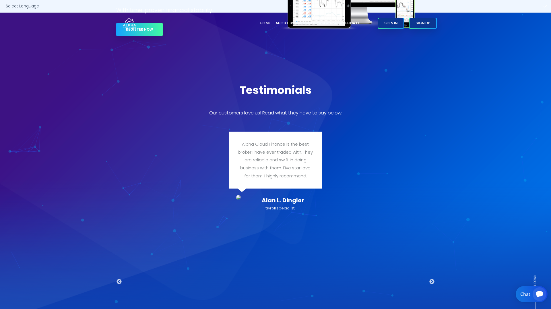 Screenshot of alphacloudfinance.cc