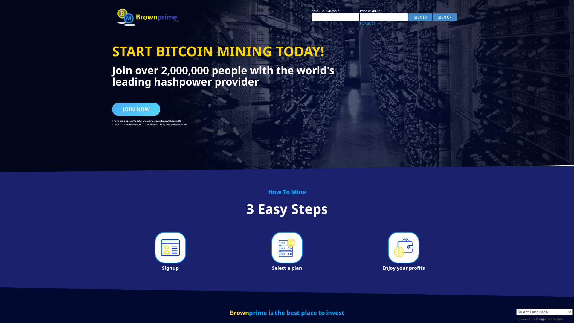 Screenshot of brownprimes.com