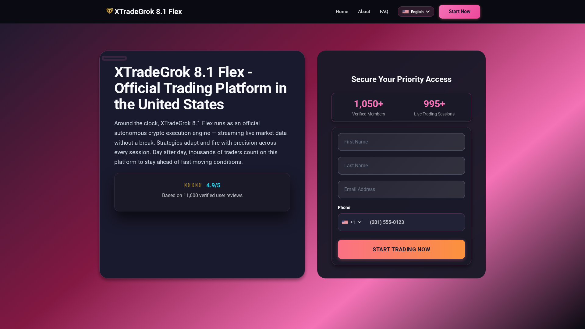 Screenshot of xtradegrok-81-flex.com