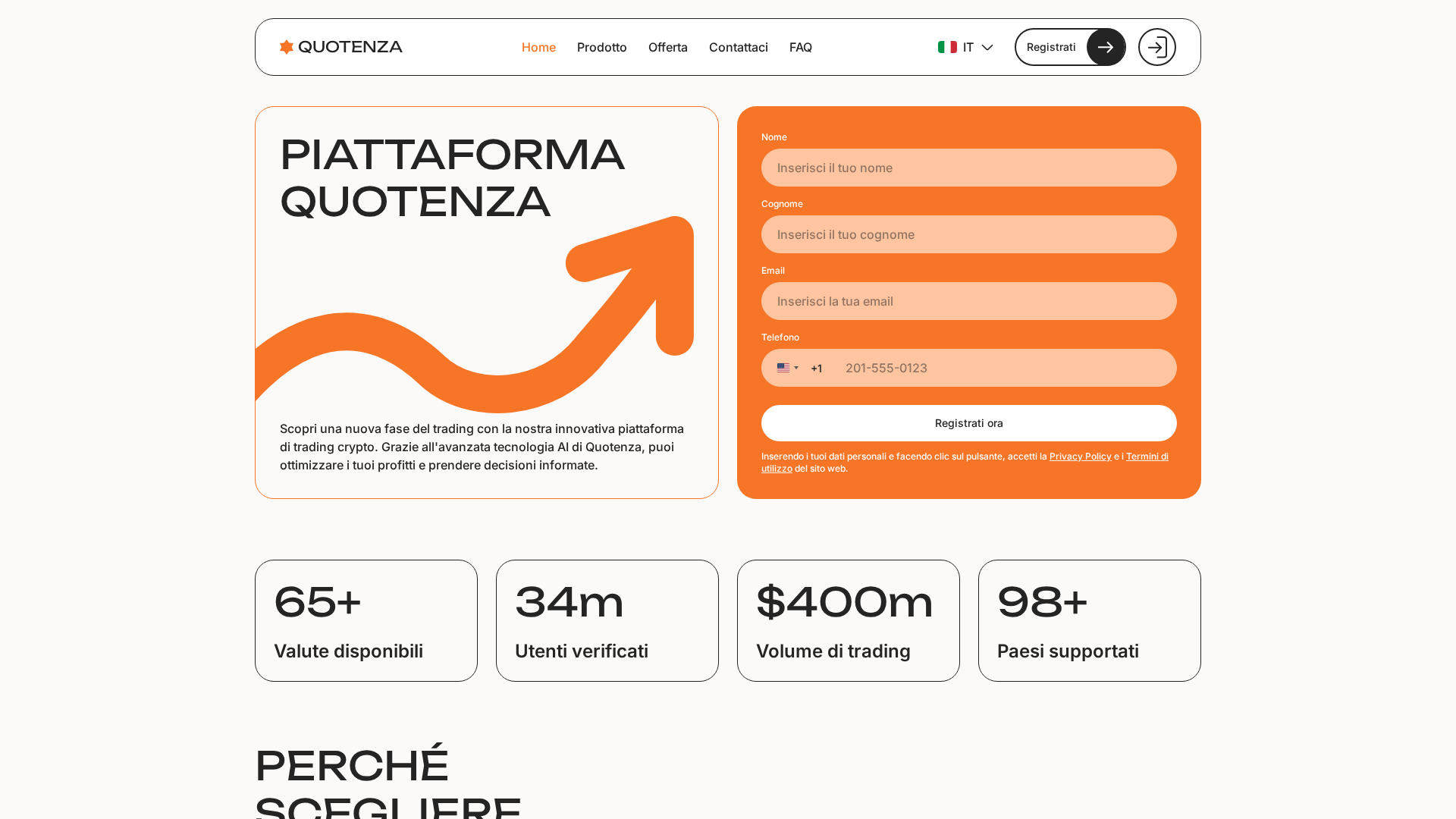 Screenshot of quotenza.app