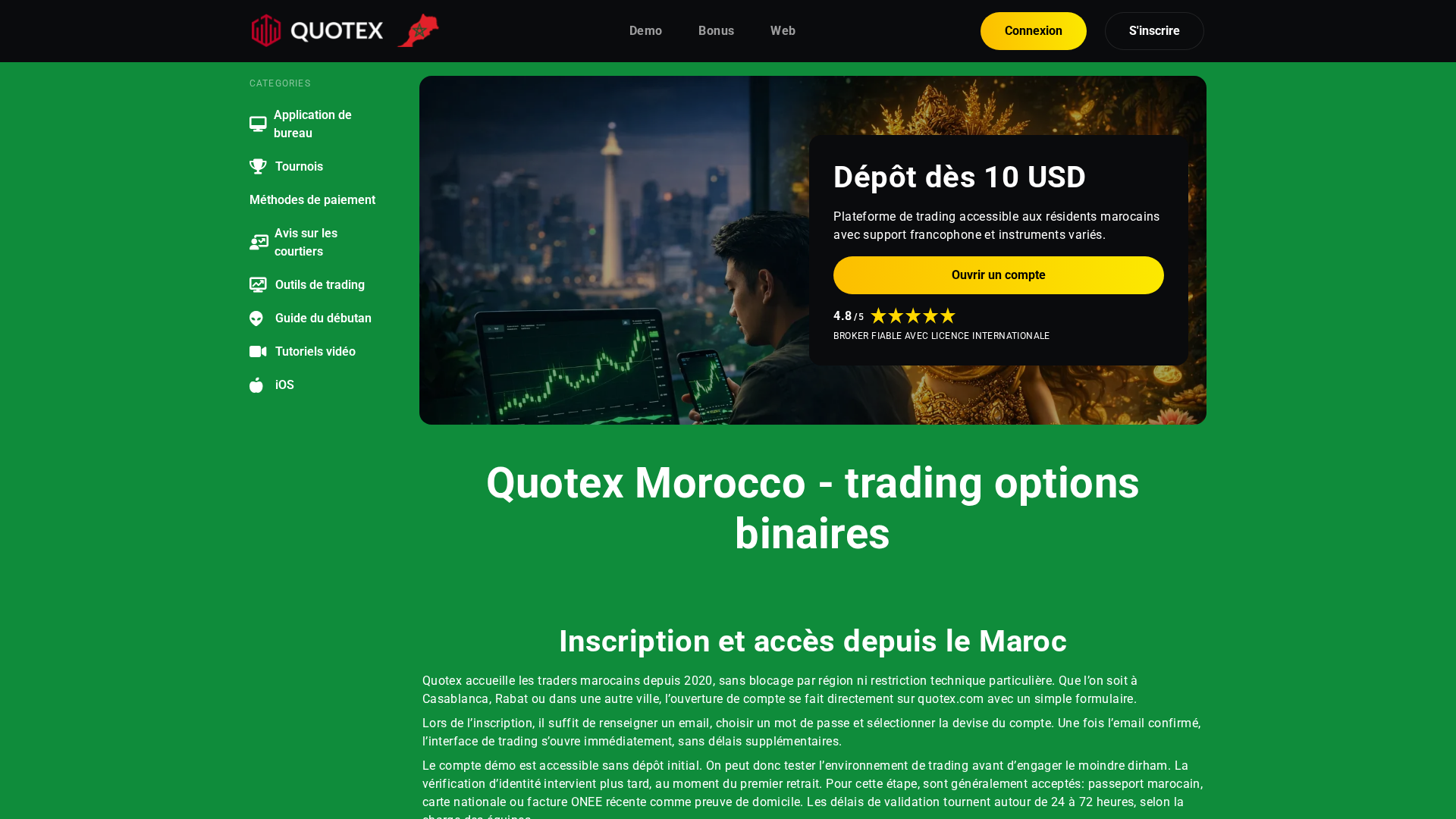 Screenshot of quotexmorocco.com
