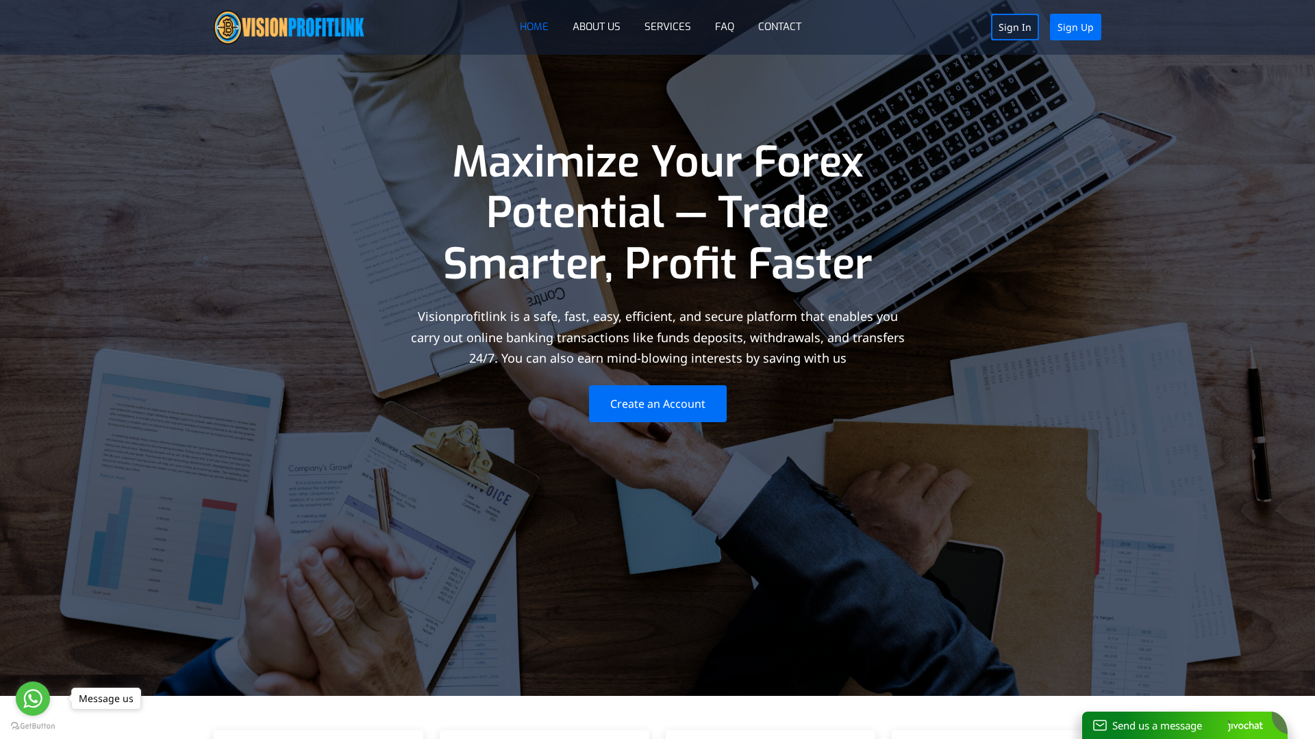 Screenshot of profitvisionlink.com